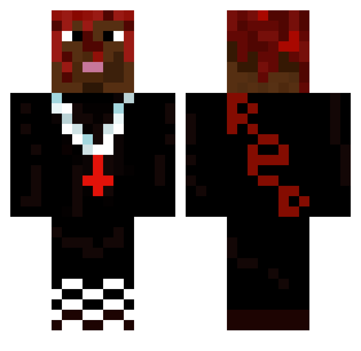 SwiggetySwoner Minecraft skin, front and back view