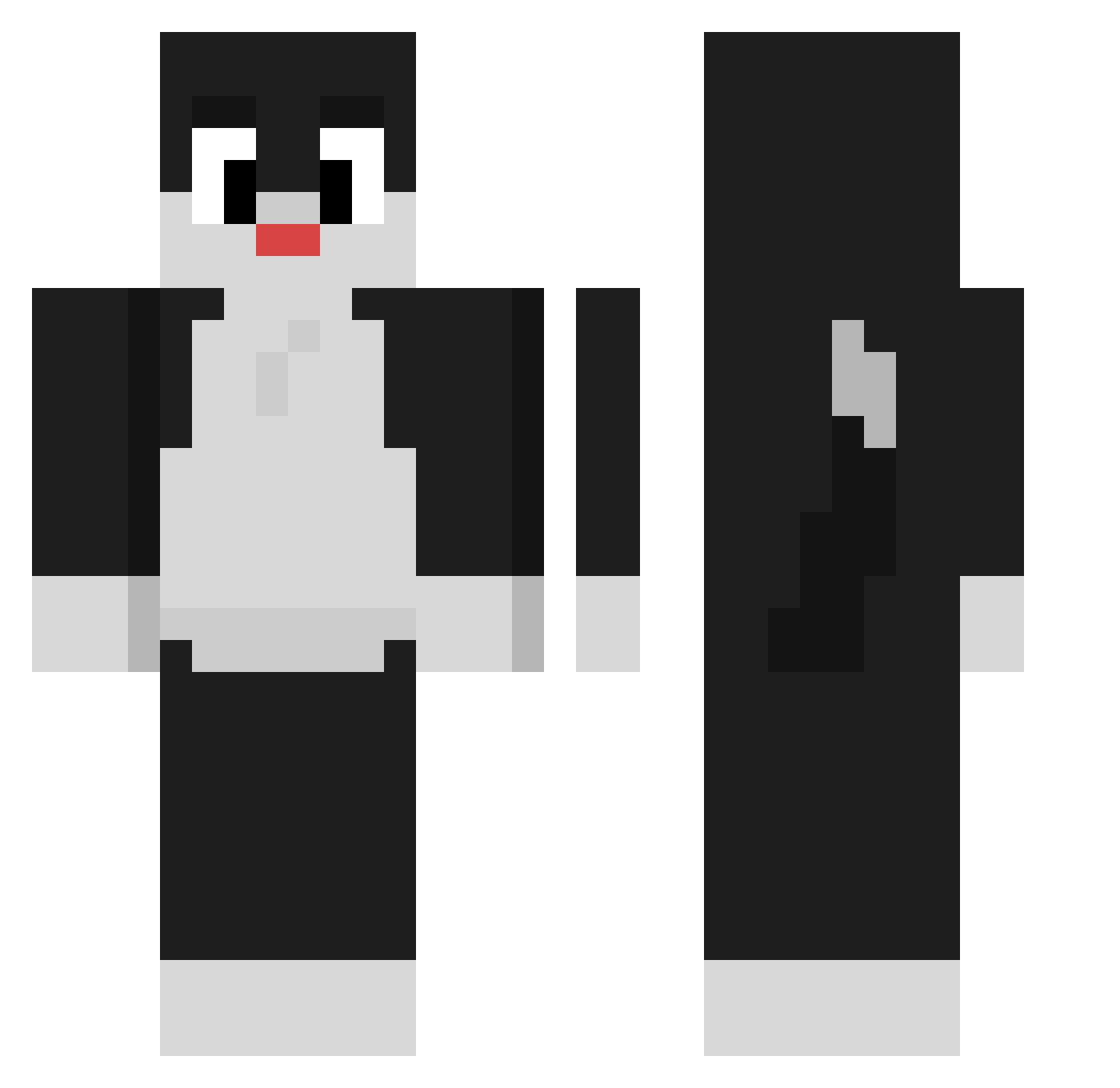 gun23 Minecraft skin, front and back view
