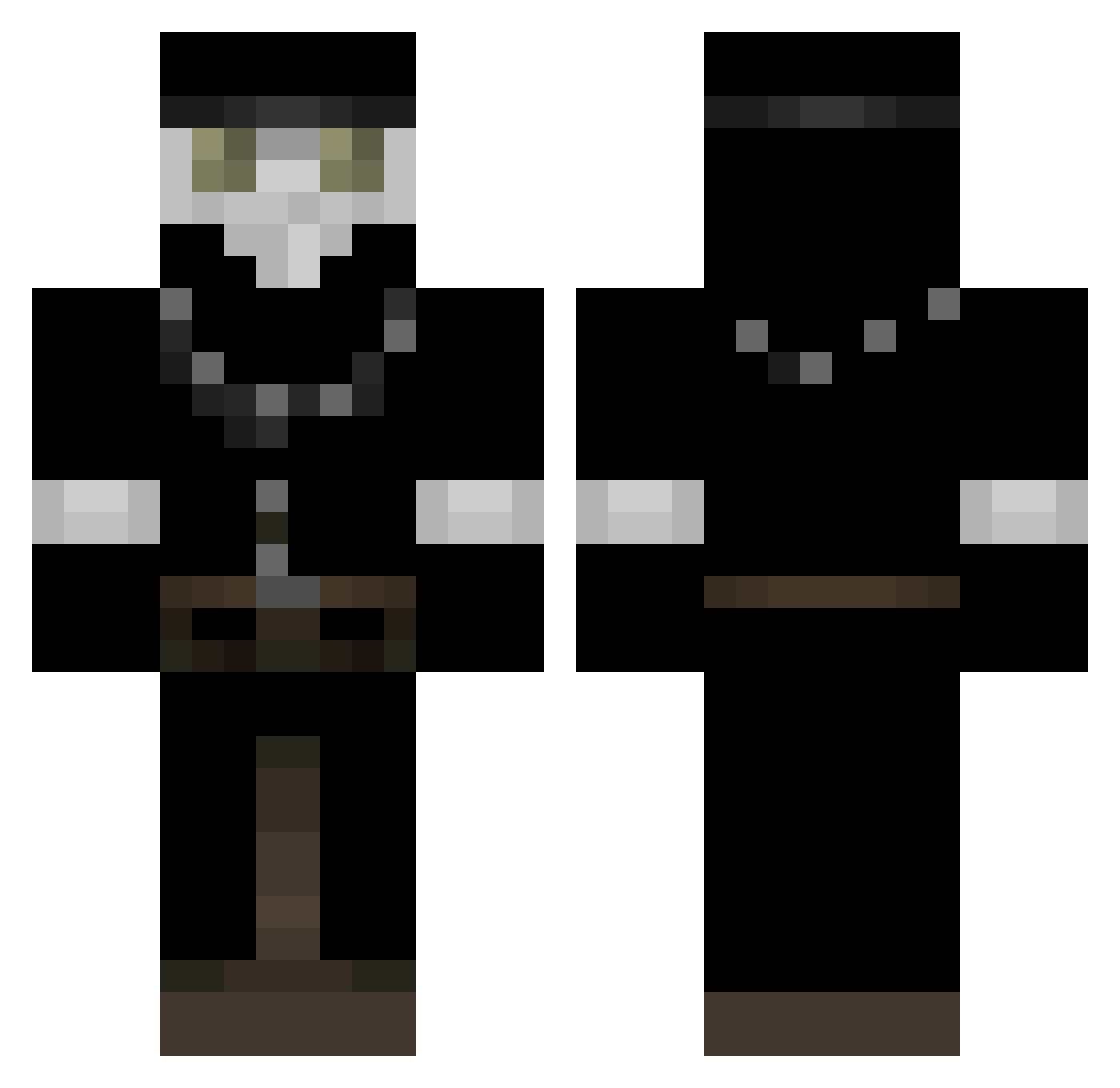 GP178353 Minecraft skin, front and back view