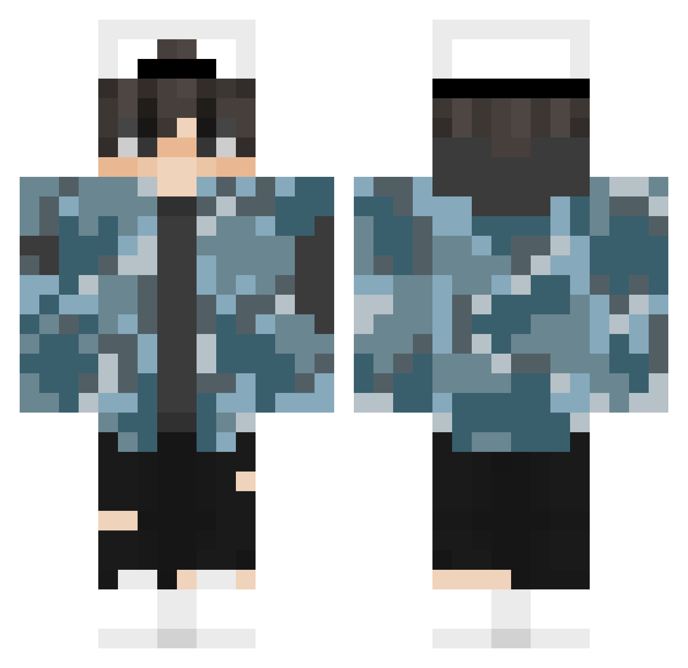BaZzOkeYT Minecraft skin, front and back view