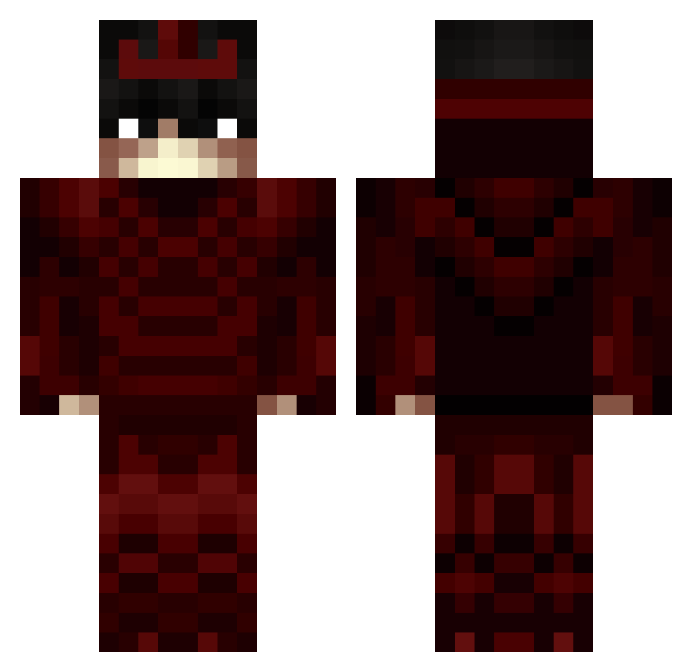 whatdoyamin Minecraft skin, front and back view