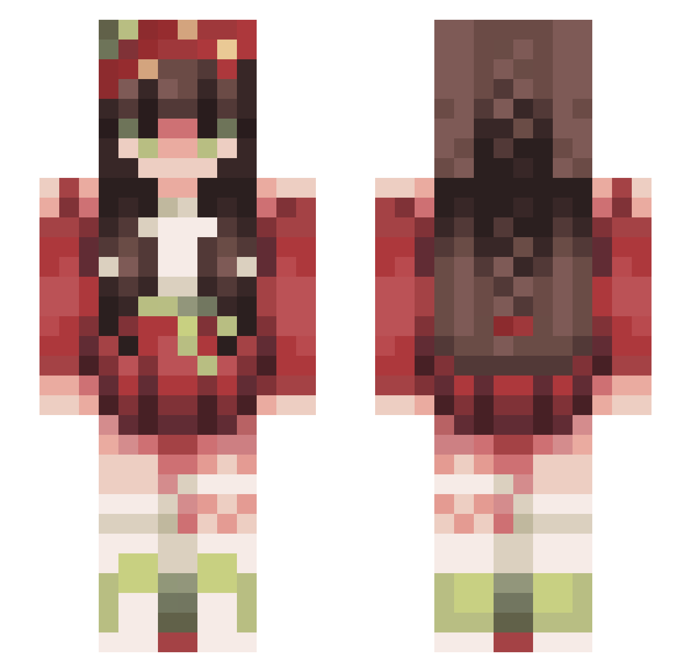 RGP7 Minecraft skin, front and back view