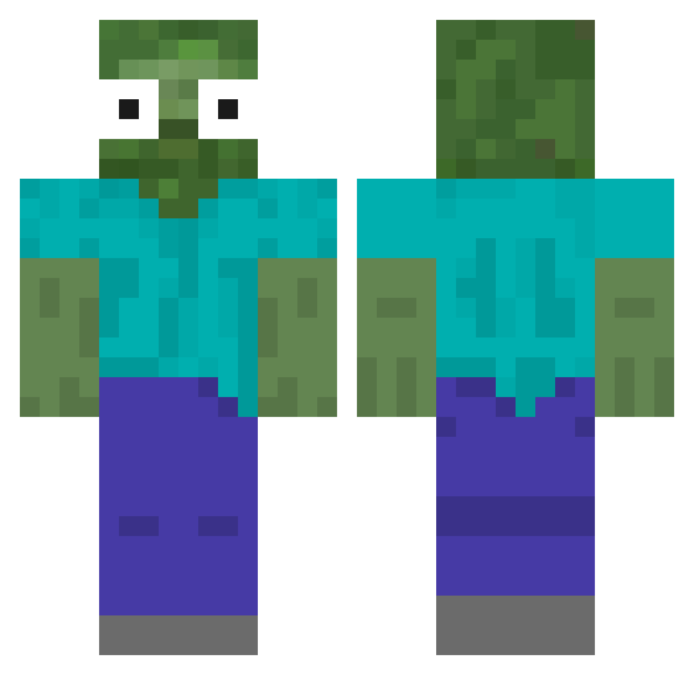 Ko_Phai_Tungf Minecraft skin, front and back view