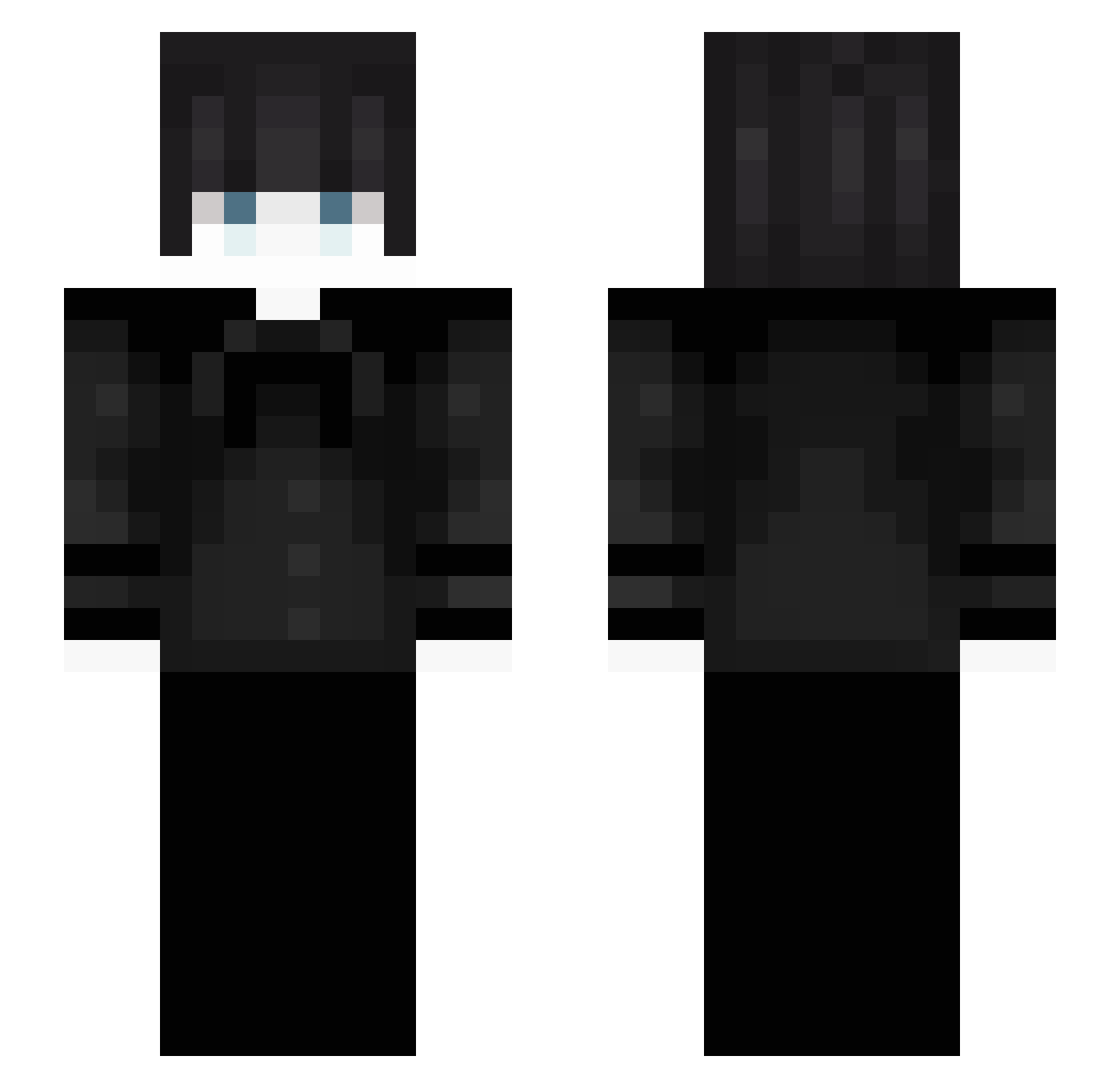 Scatman11700 Minecraft skin, front and back view