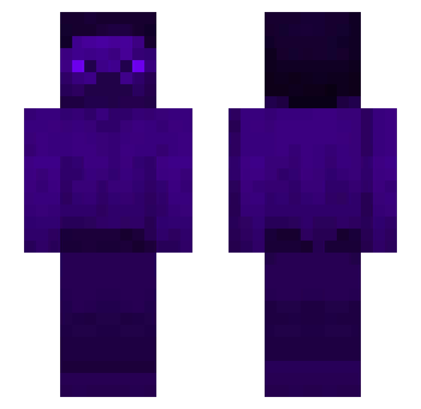 yookami Minecraft skin, front and back view