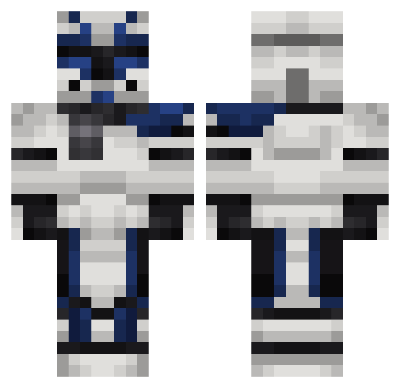 kikut323 Minecraft skin, front and back view