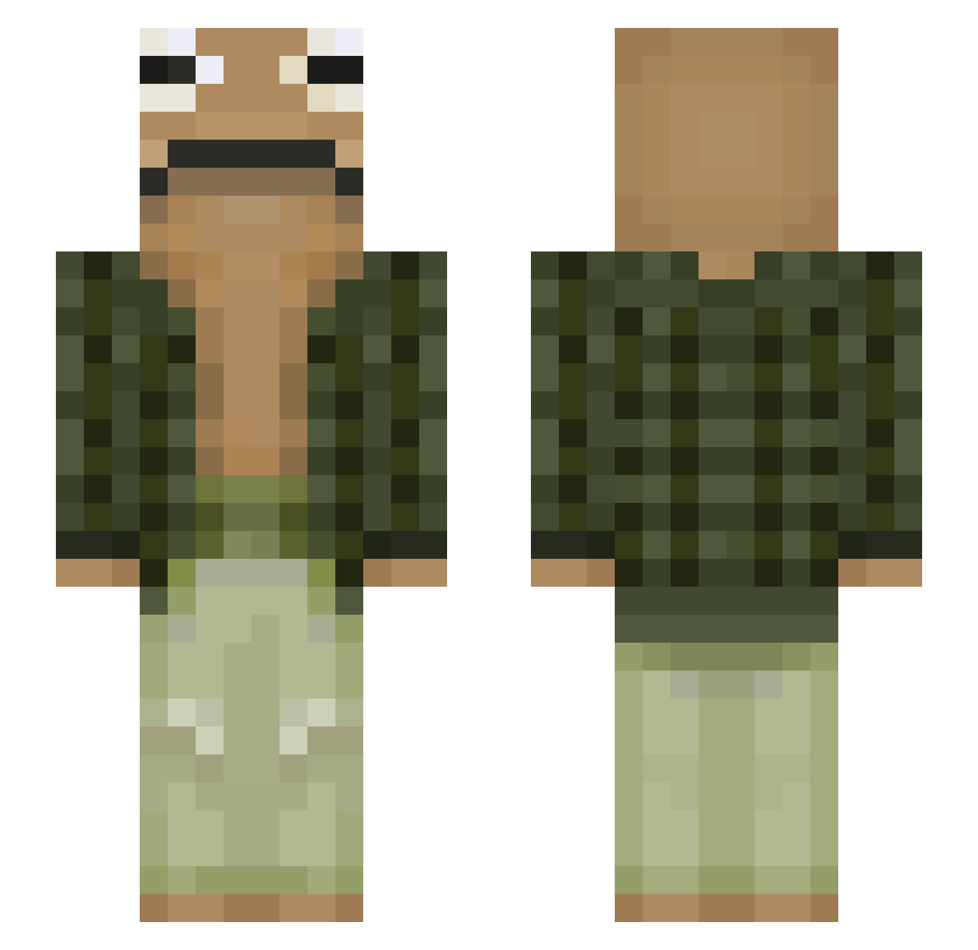 neptuuneee Minecraft skin, front and back view
