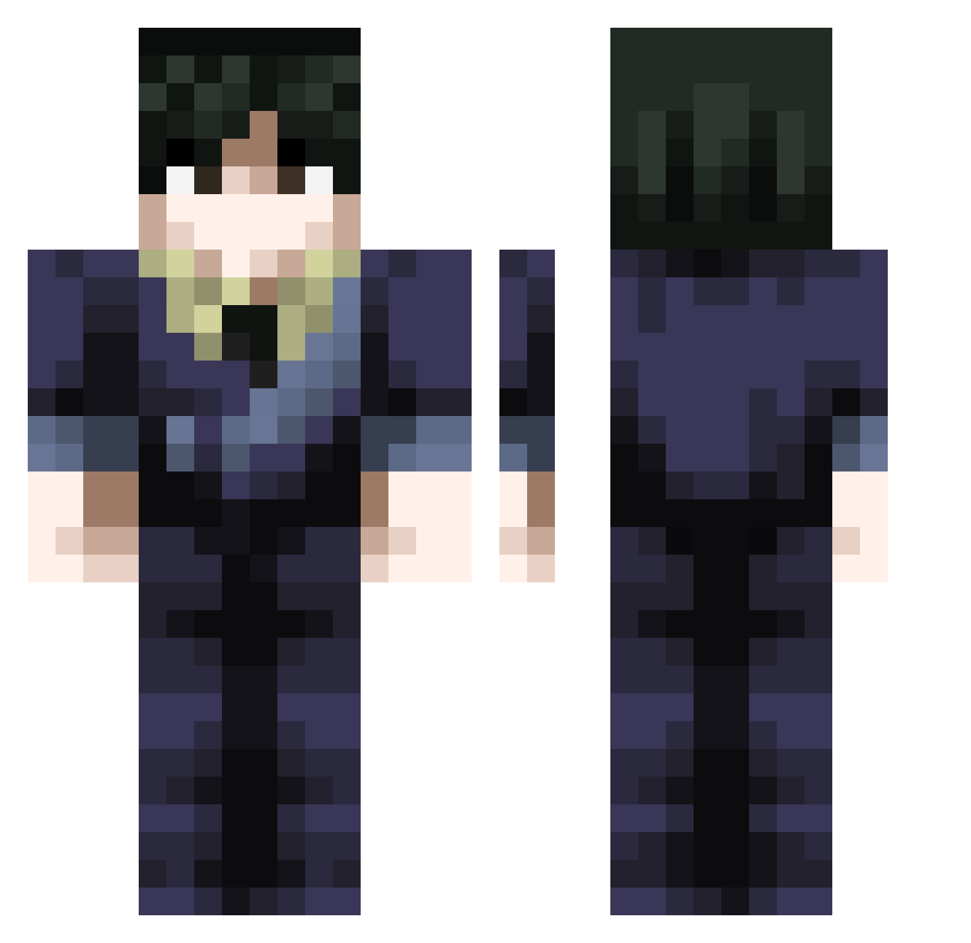 216598762 Minecraft skin, front and back view