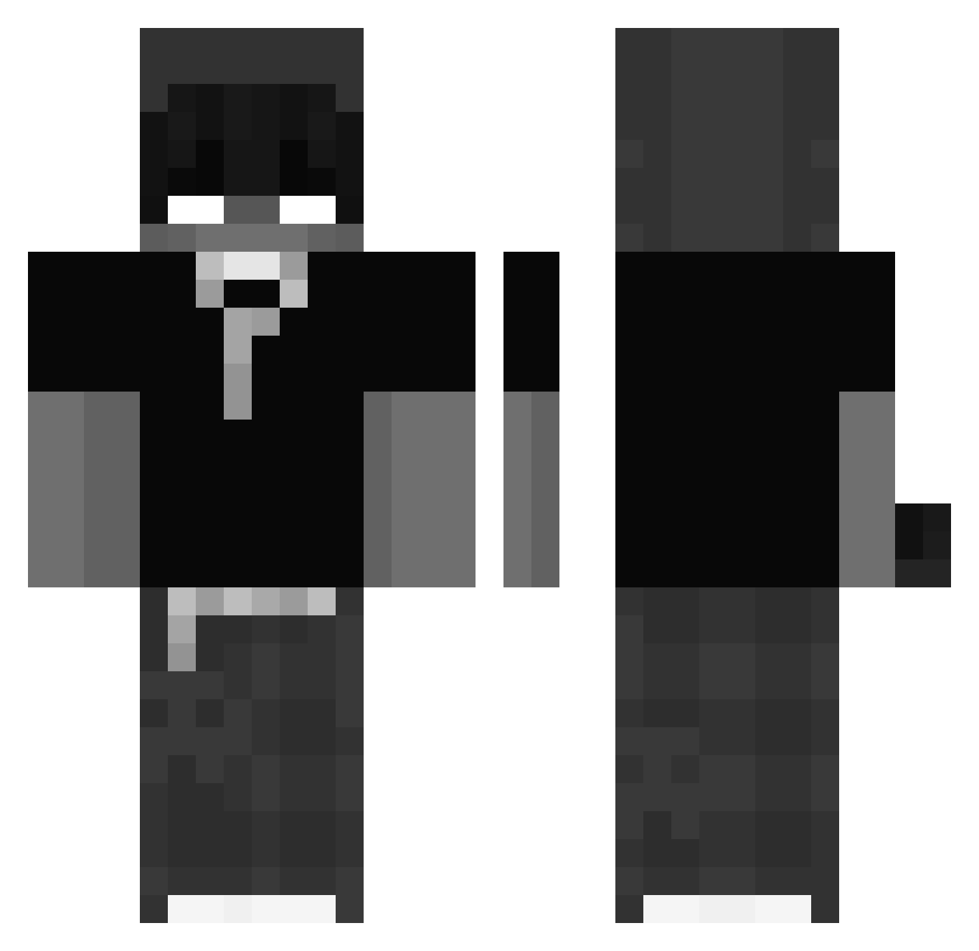 NortexMcc Minecraft skin, front and back view