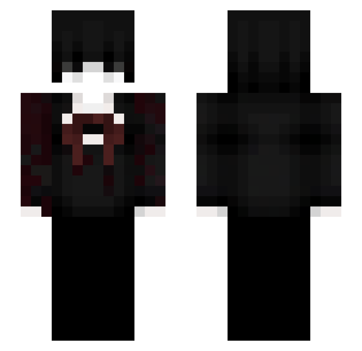 Itz_MXbg Minecraft skin, front and back view