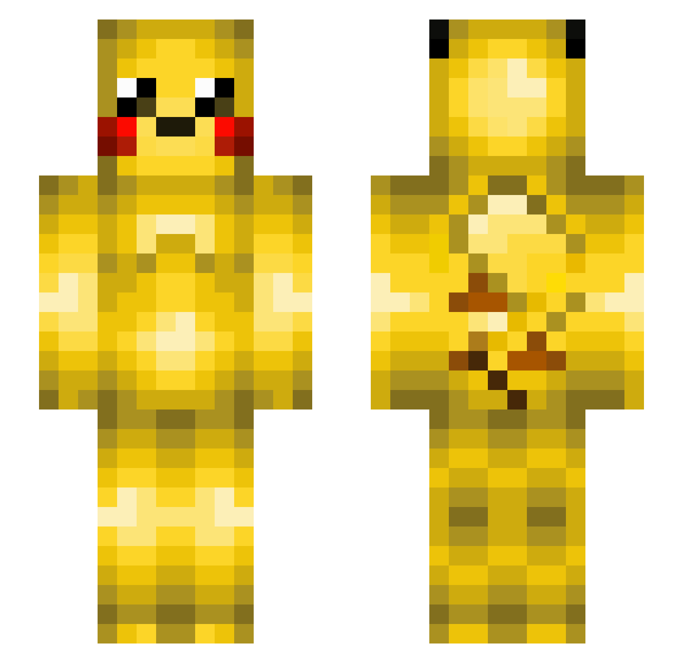 JeffBobb Minecraft skin, front and back view