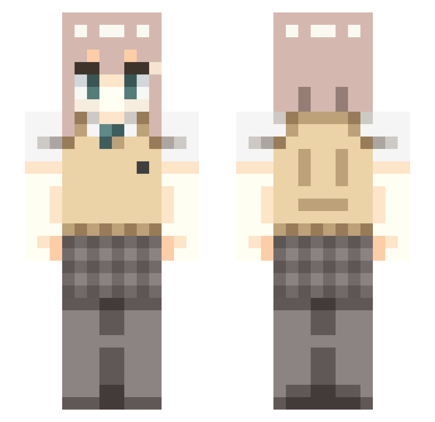 KYO_DARK01 Minecraft skin, front and back view