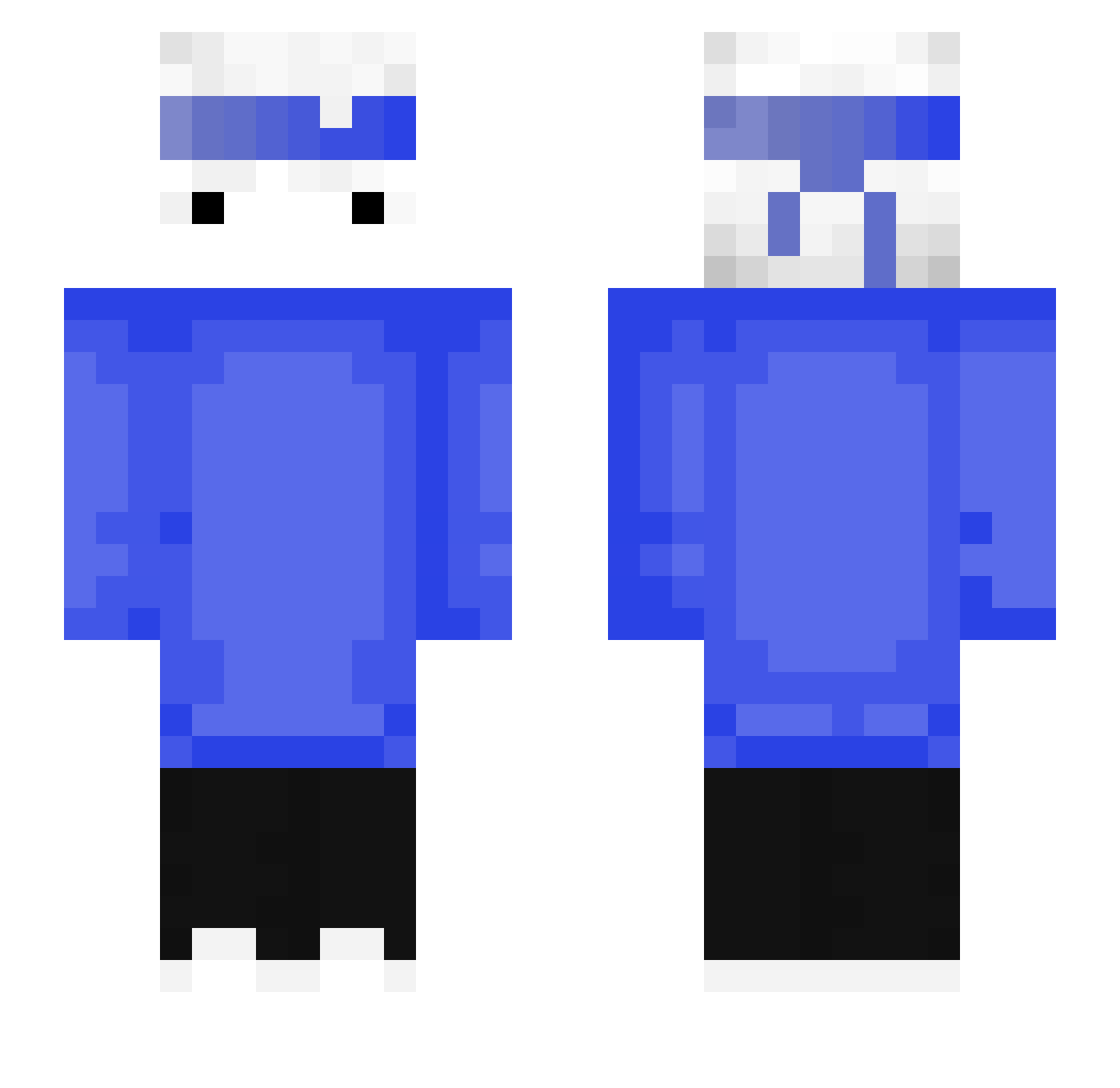 ToukaCW Minecraft skin, front and back view
