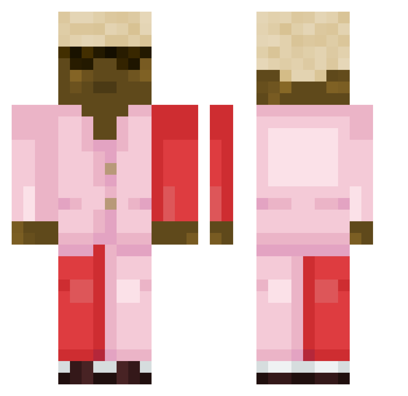 dominantalpha Minecraft skin, front and back view