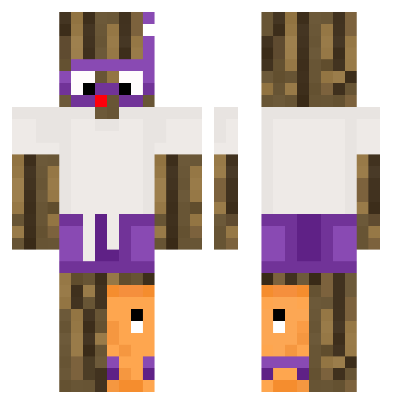 Disconnected___ Minecraft skin, front and back view