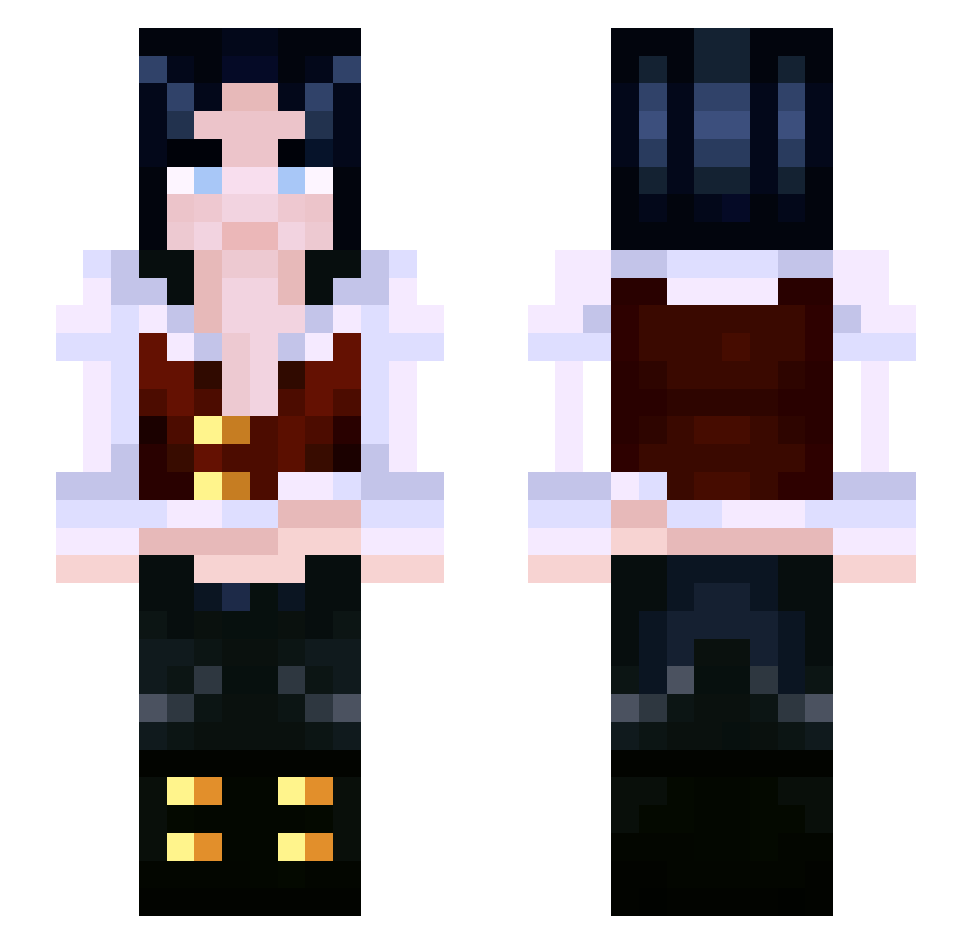 javn_ Minecraft skin, front and back view