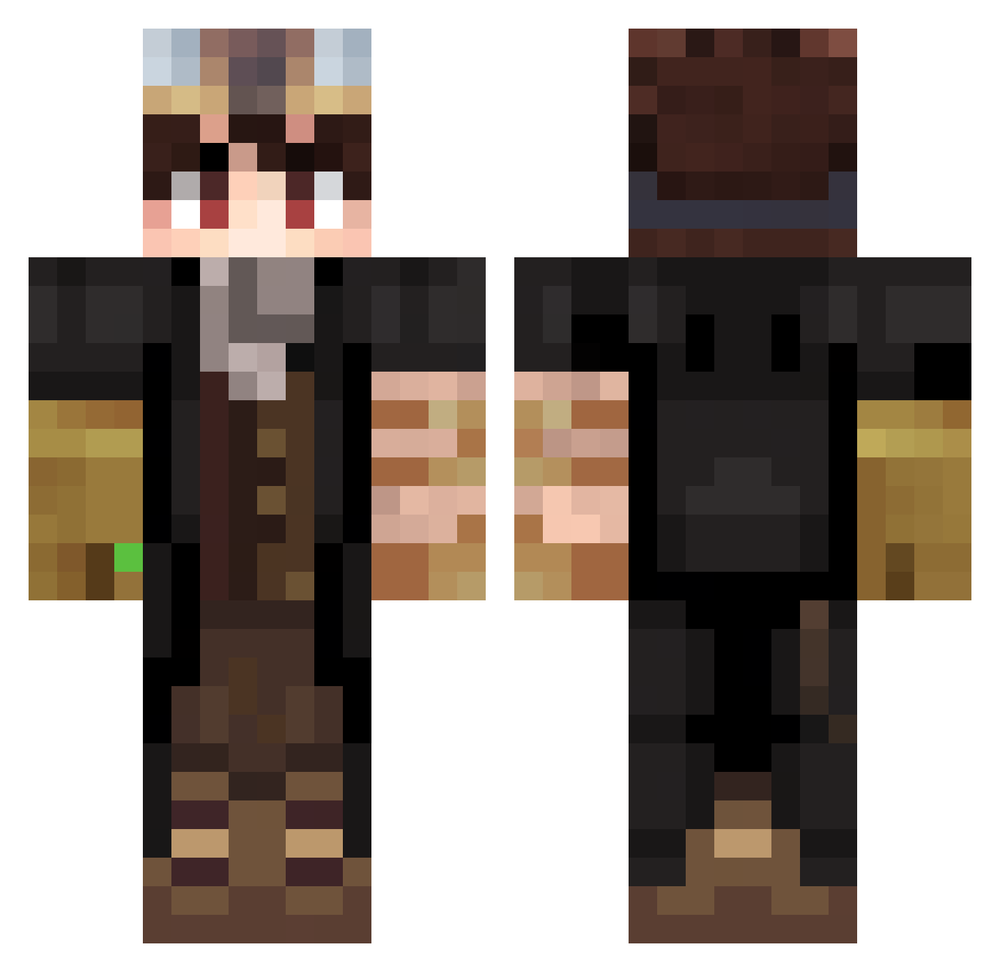 TheDemonLena Minecraft skin, front and back view