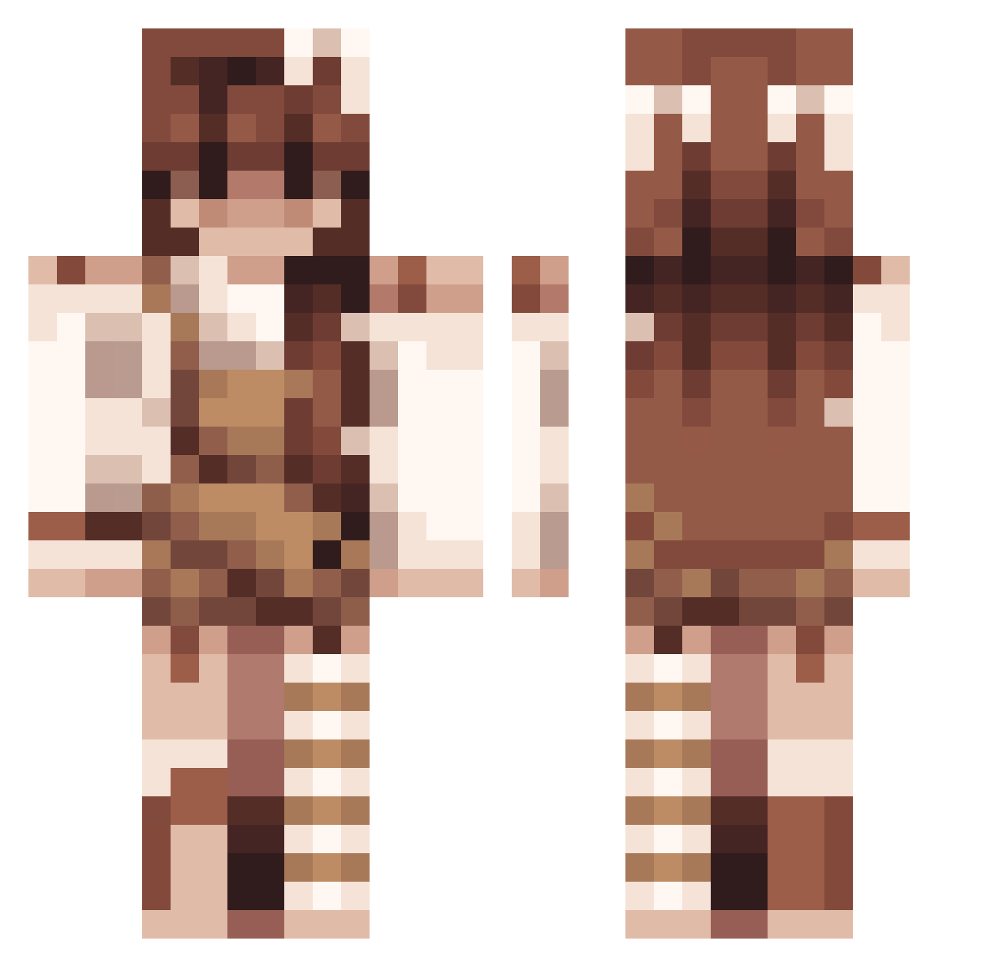 SorriestMTN Minecraft skin, front and back view