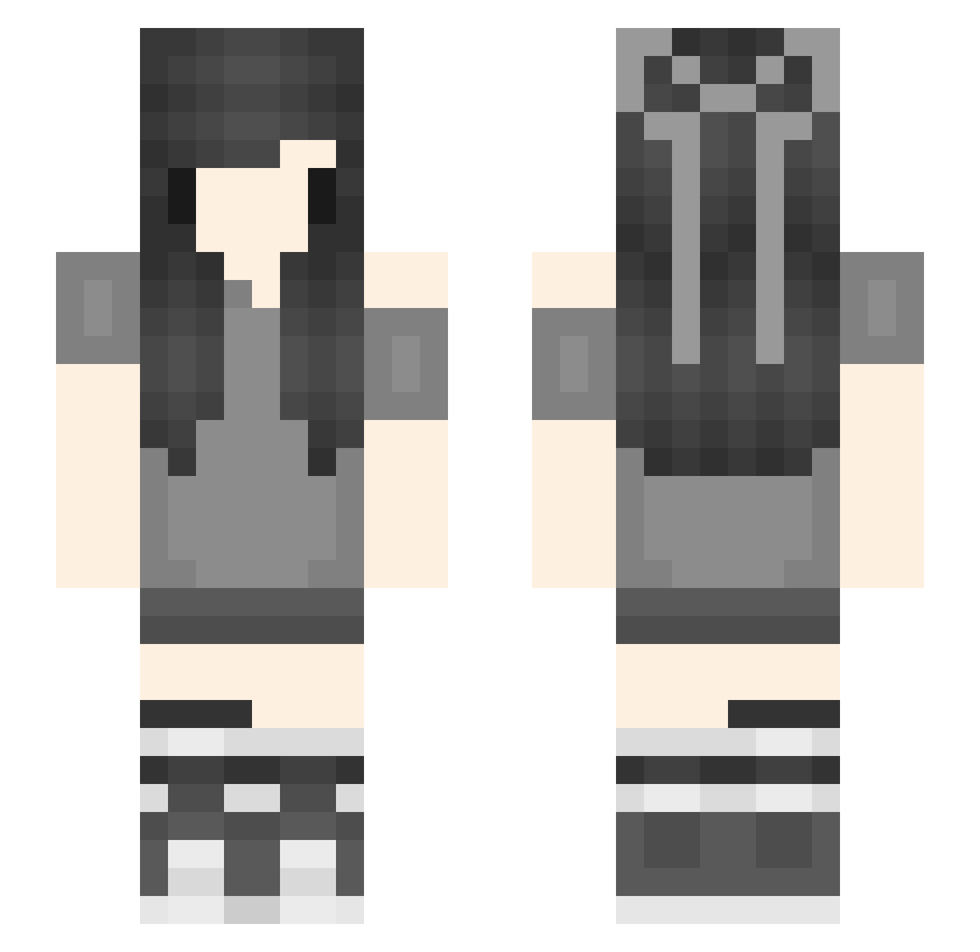 aspynescence Minecraft skin, front and back view