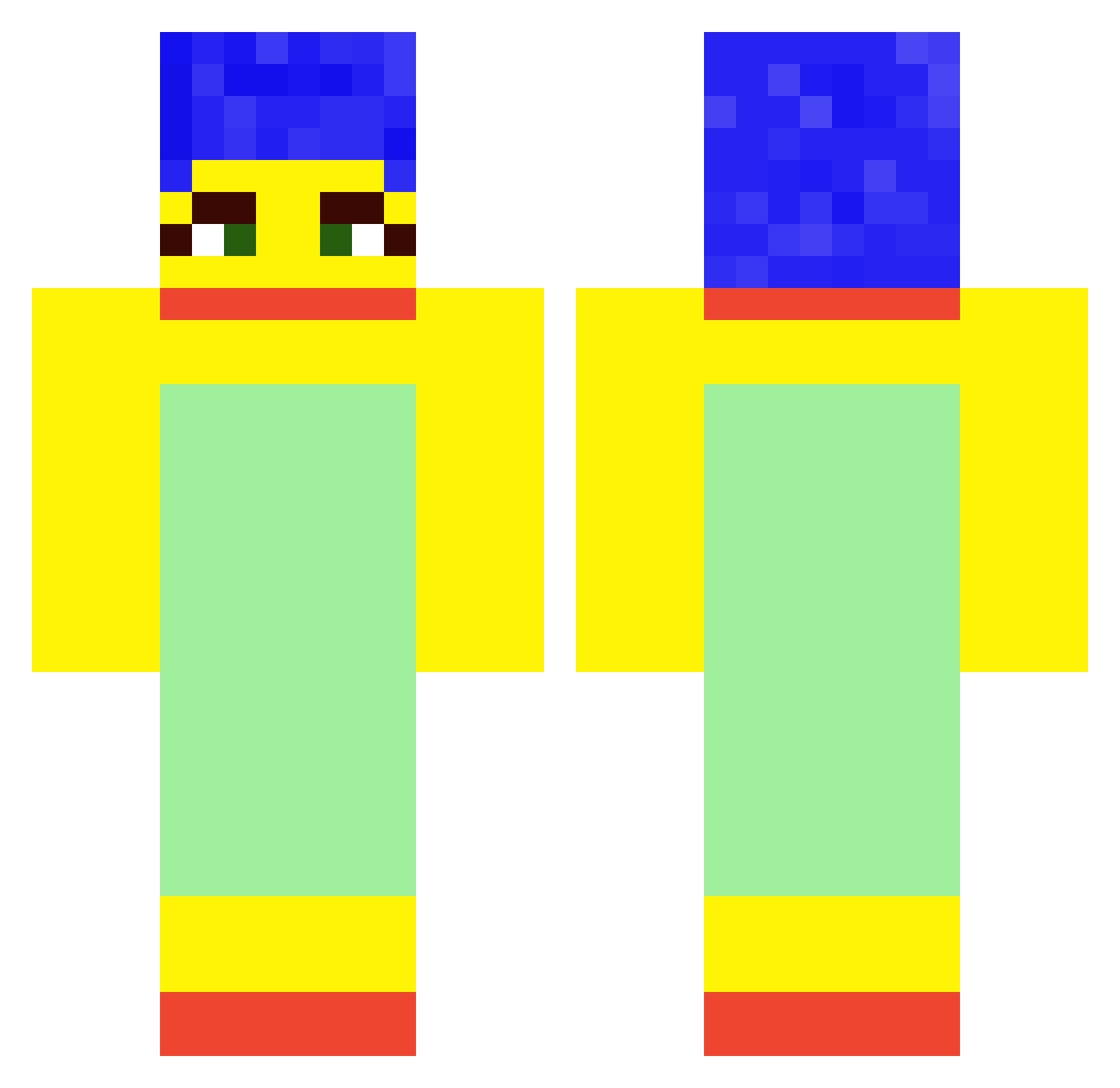 garlicbread9 Minecraft skin, front and back view