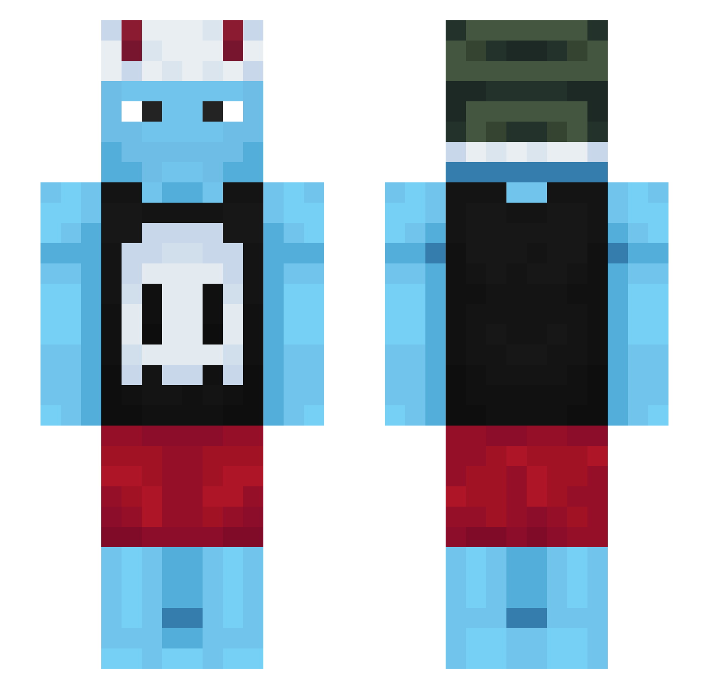 semyanin Minecraft skin, front and back view