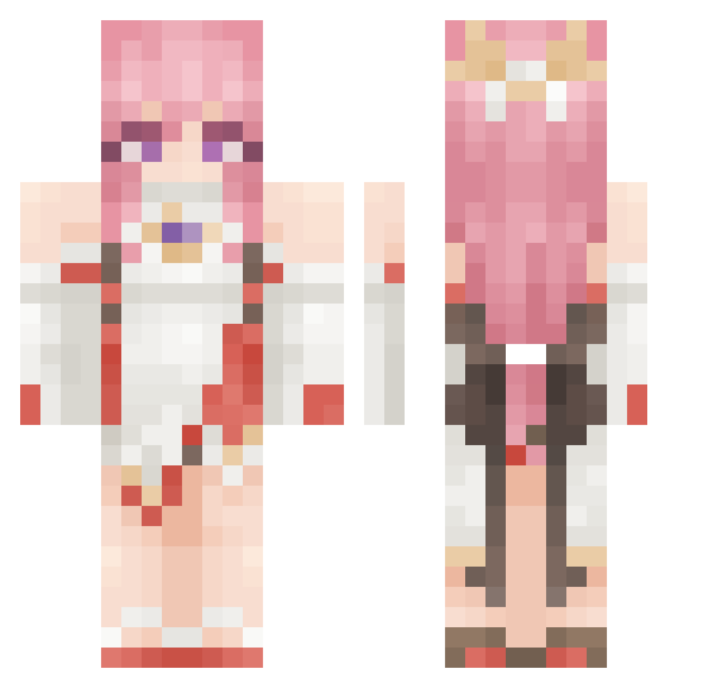 keivoo Minecraft skin, front and back view