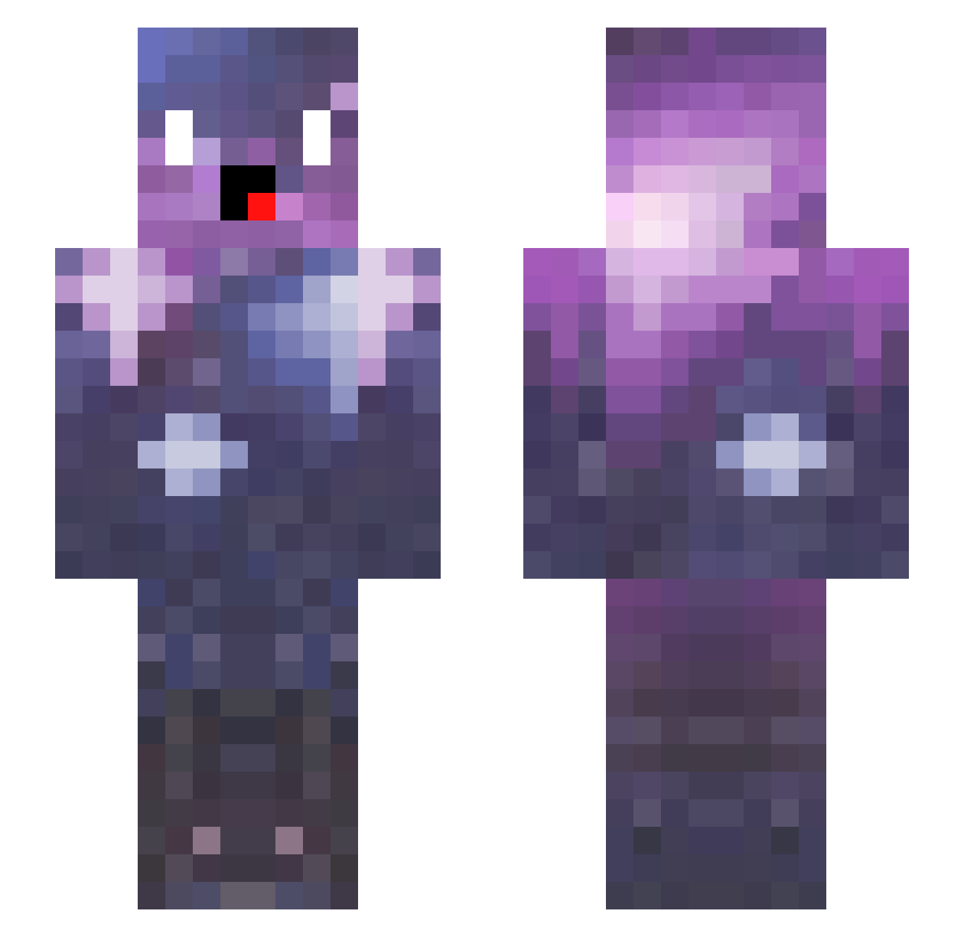 Doori1220 Minecraft skin, front and back view