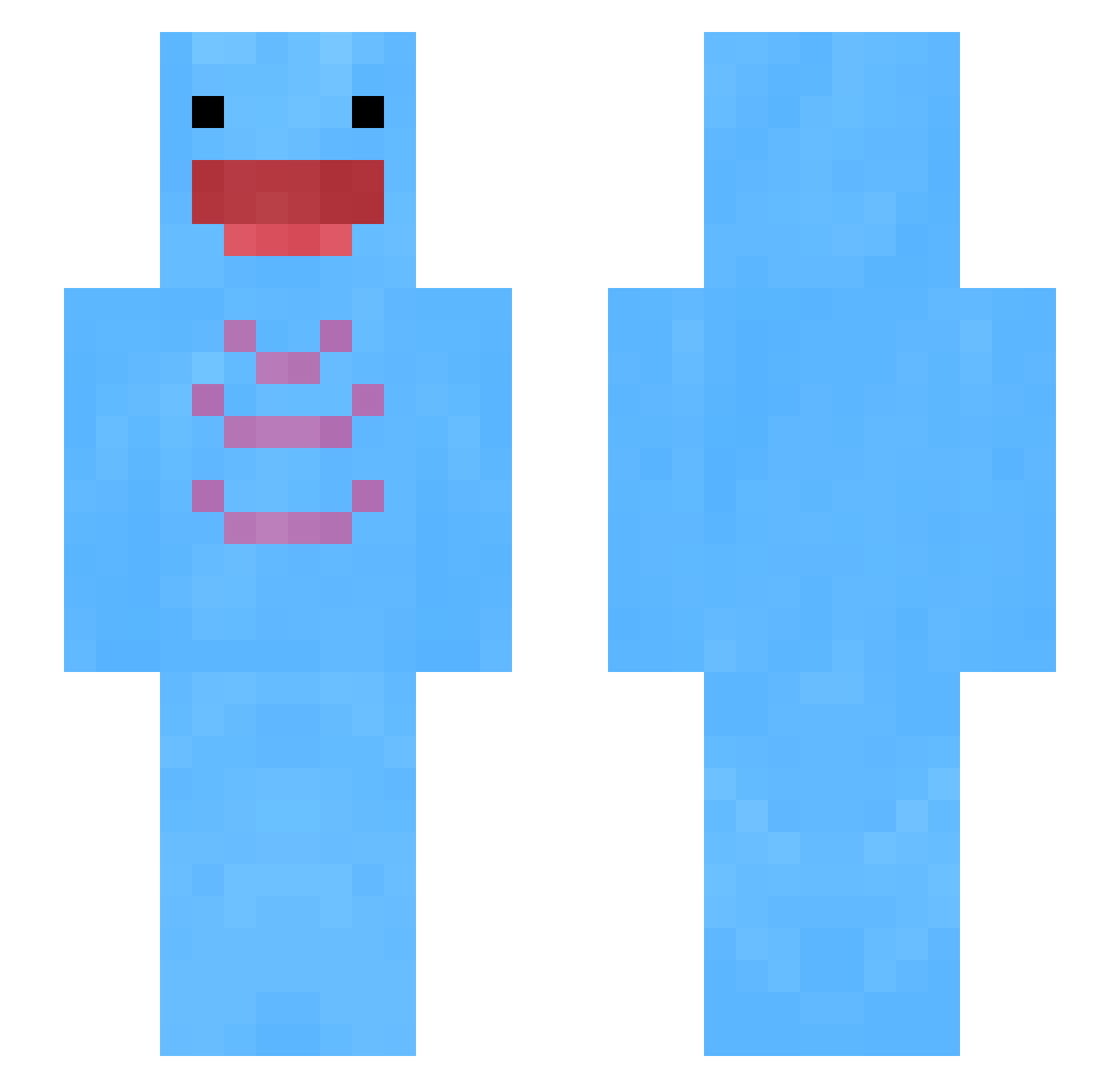 onrice Minecraft skin, front and back view