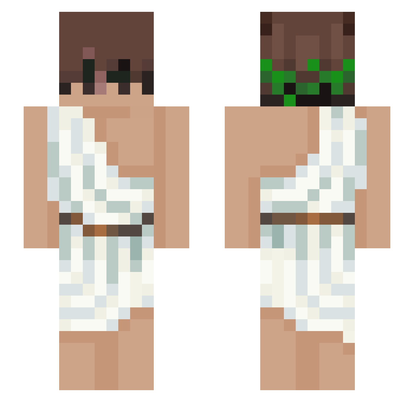 sisyphosbtw Minecraft skin, front and back view