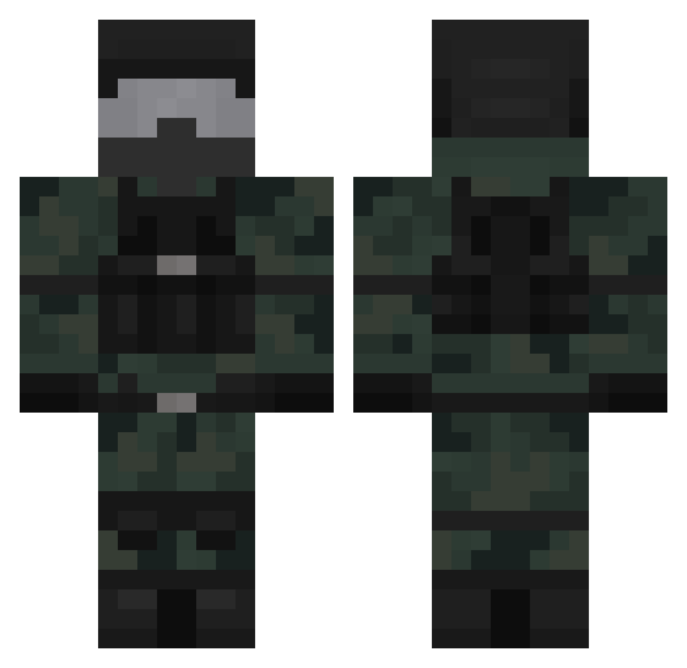 _Krytic Minecraft skin, front and back view