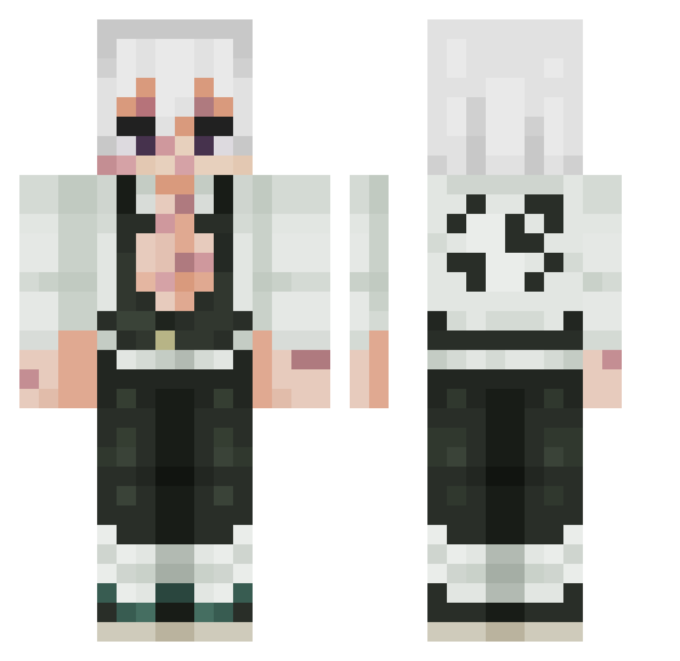 TBNRBowen Minecraft skin, front and back view