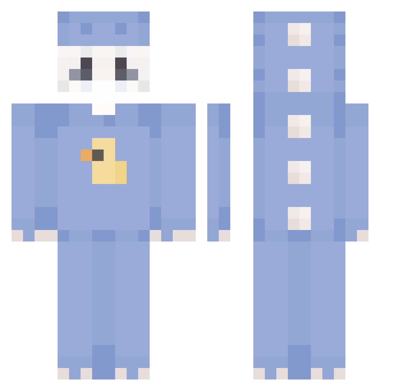 4catriel Minecraft skin, front and back view