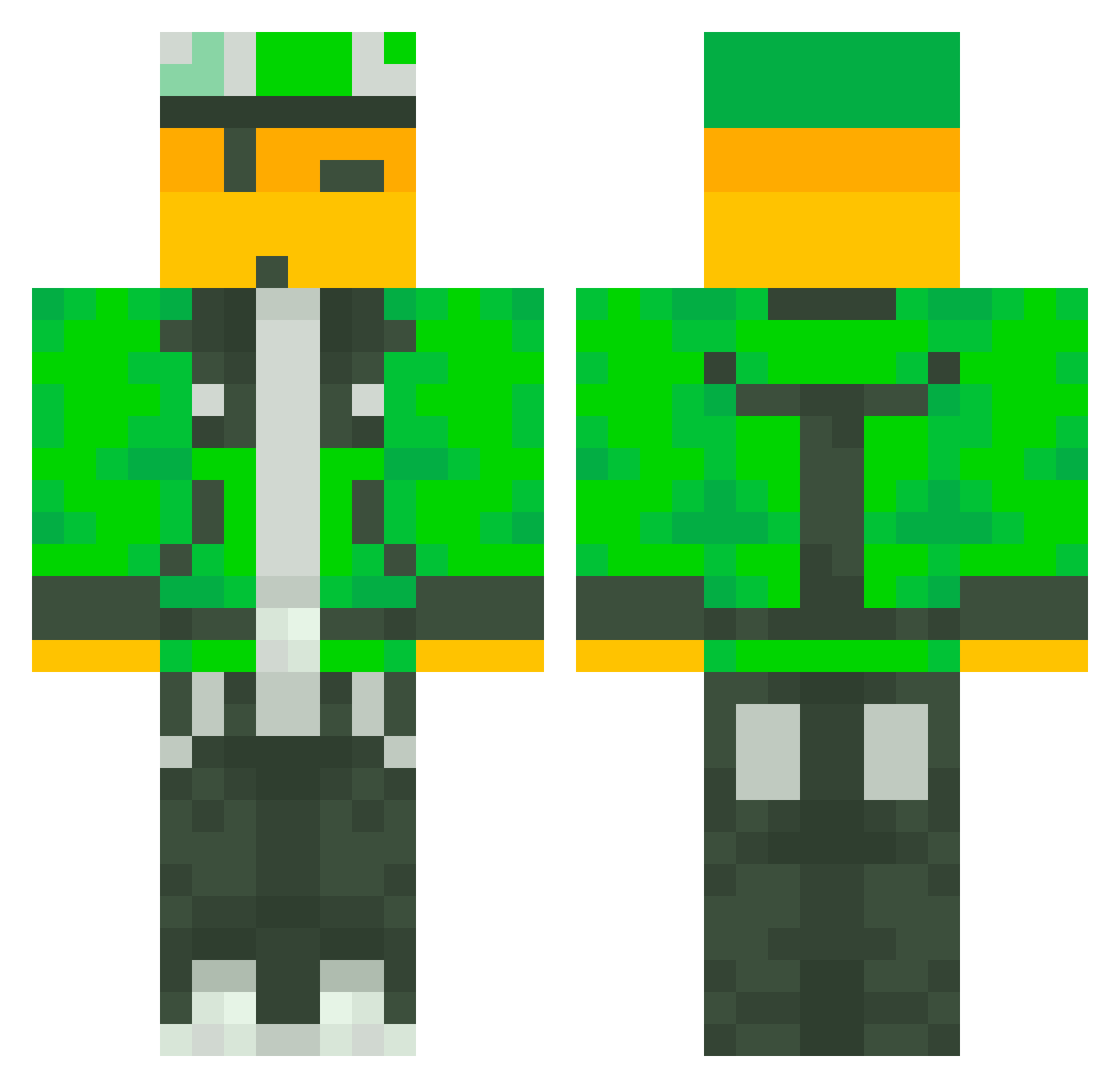 Bullet441 Minecraft skin, front and back view
