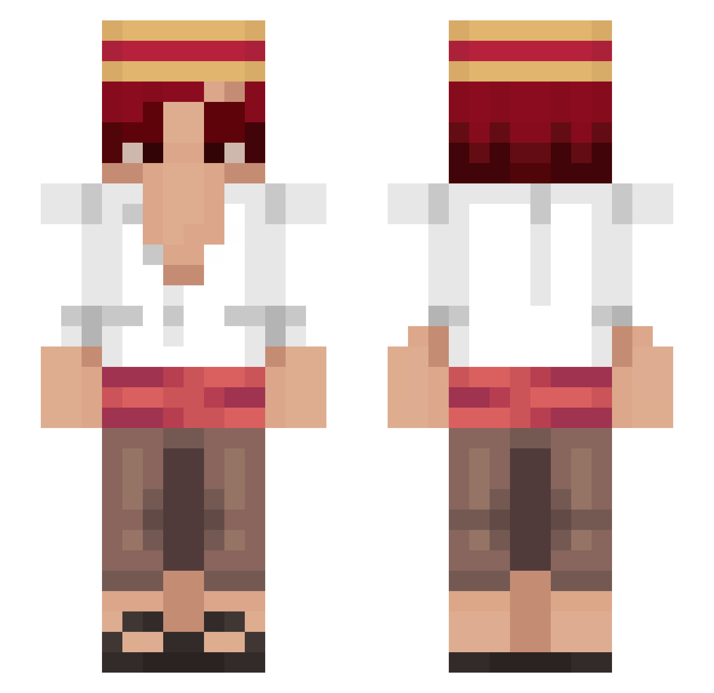 Yoshi_lol Minecraft skin, front and back view