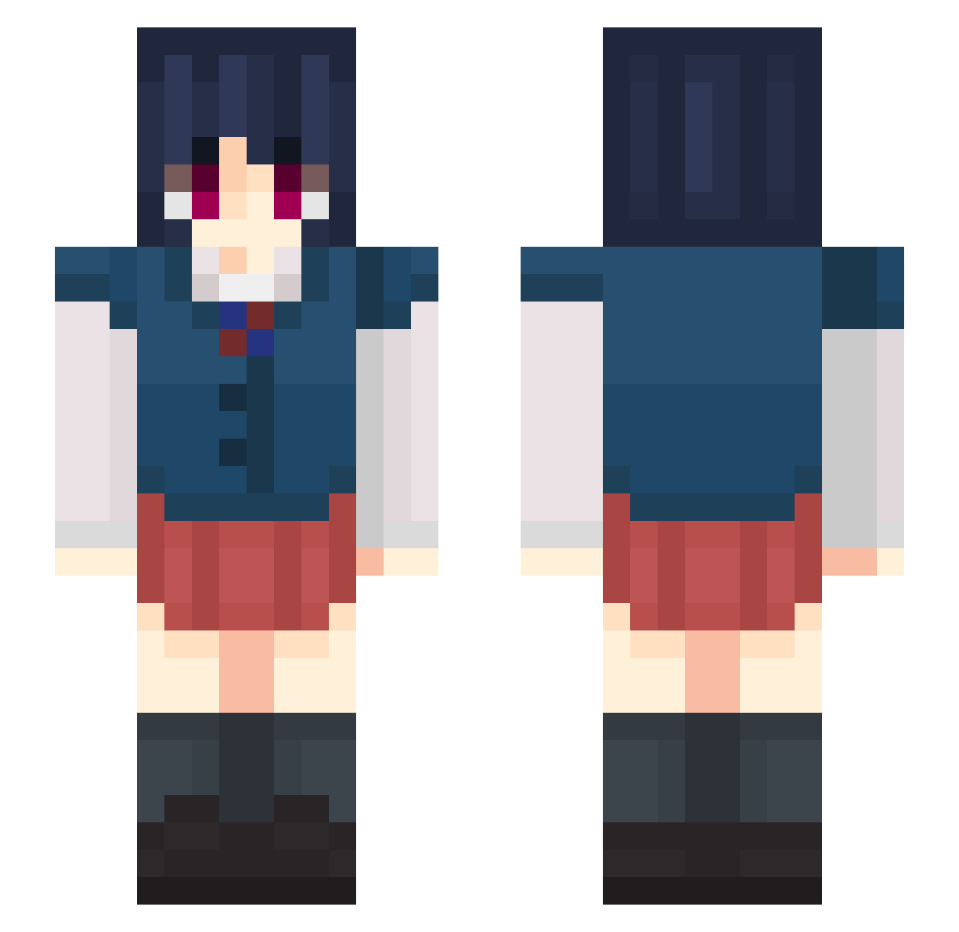 ZYPOW_ Minecraft skin, front and back view
