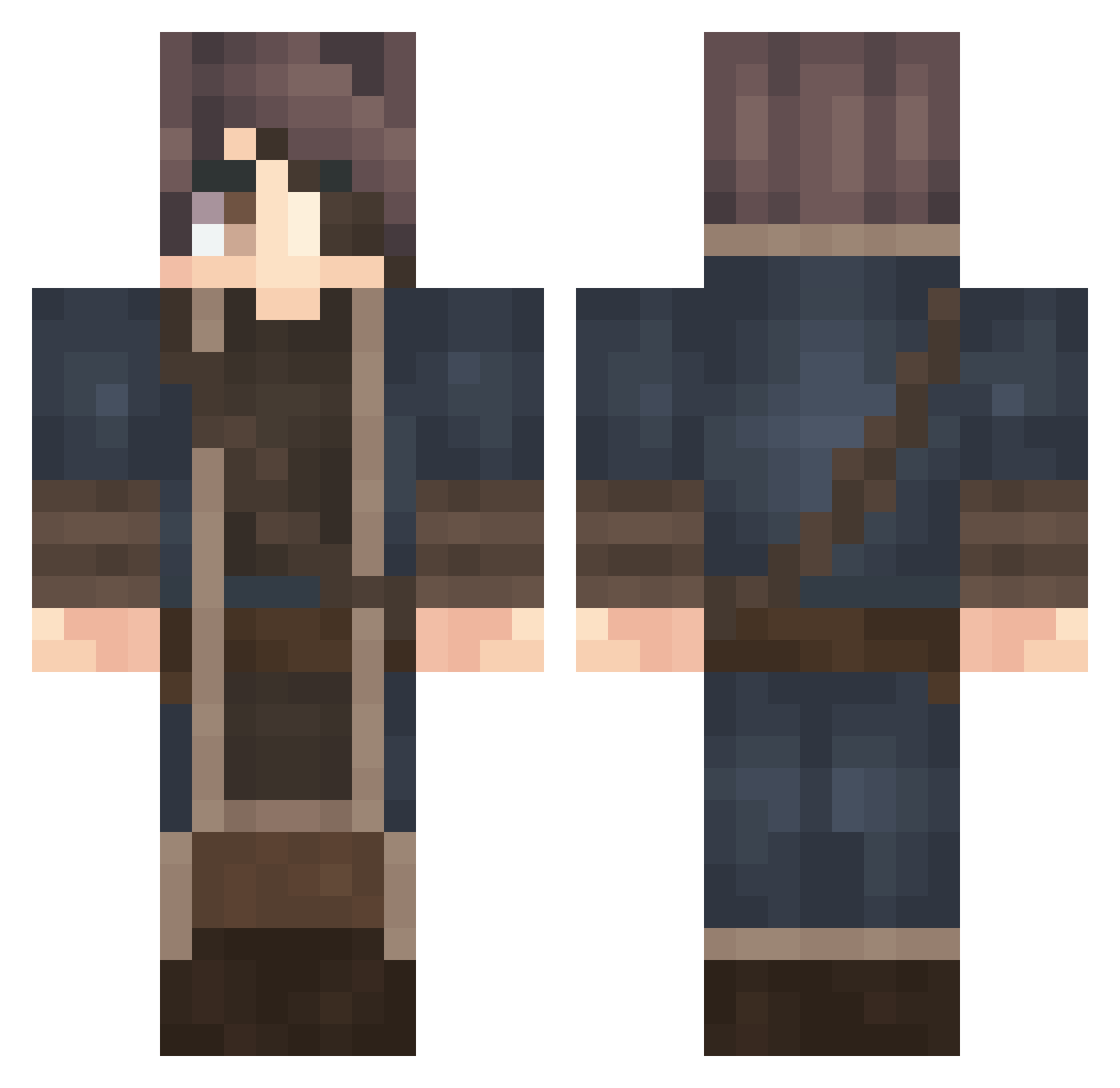 Nazgul_7029 Minecraft skin, front and back view