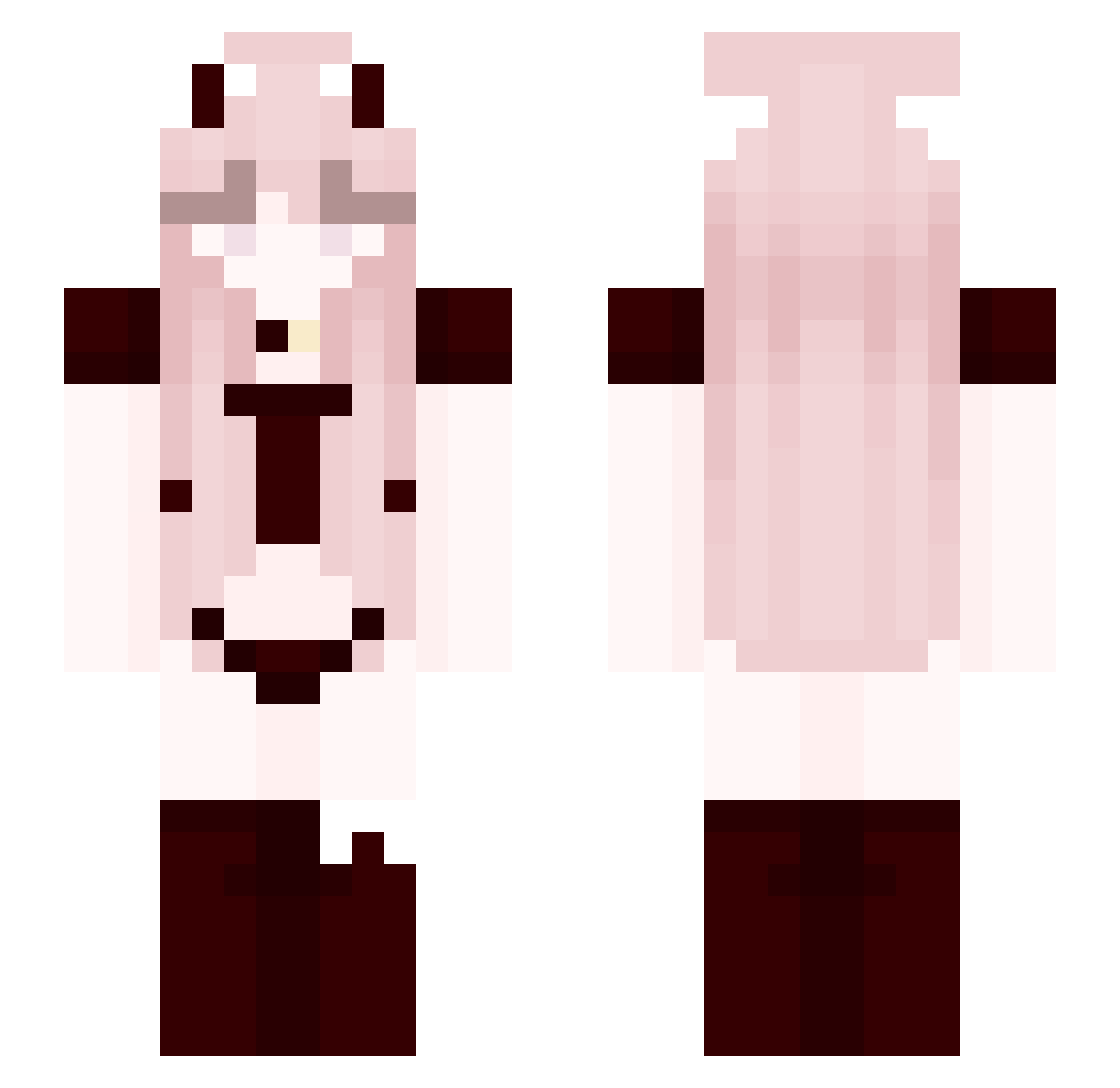jayzei Minecraft skin, front and back view