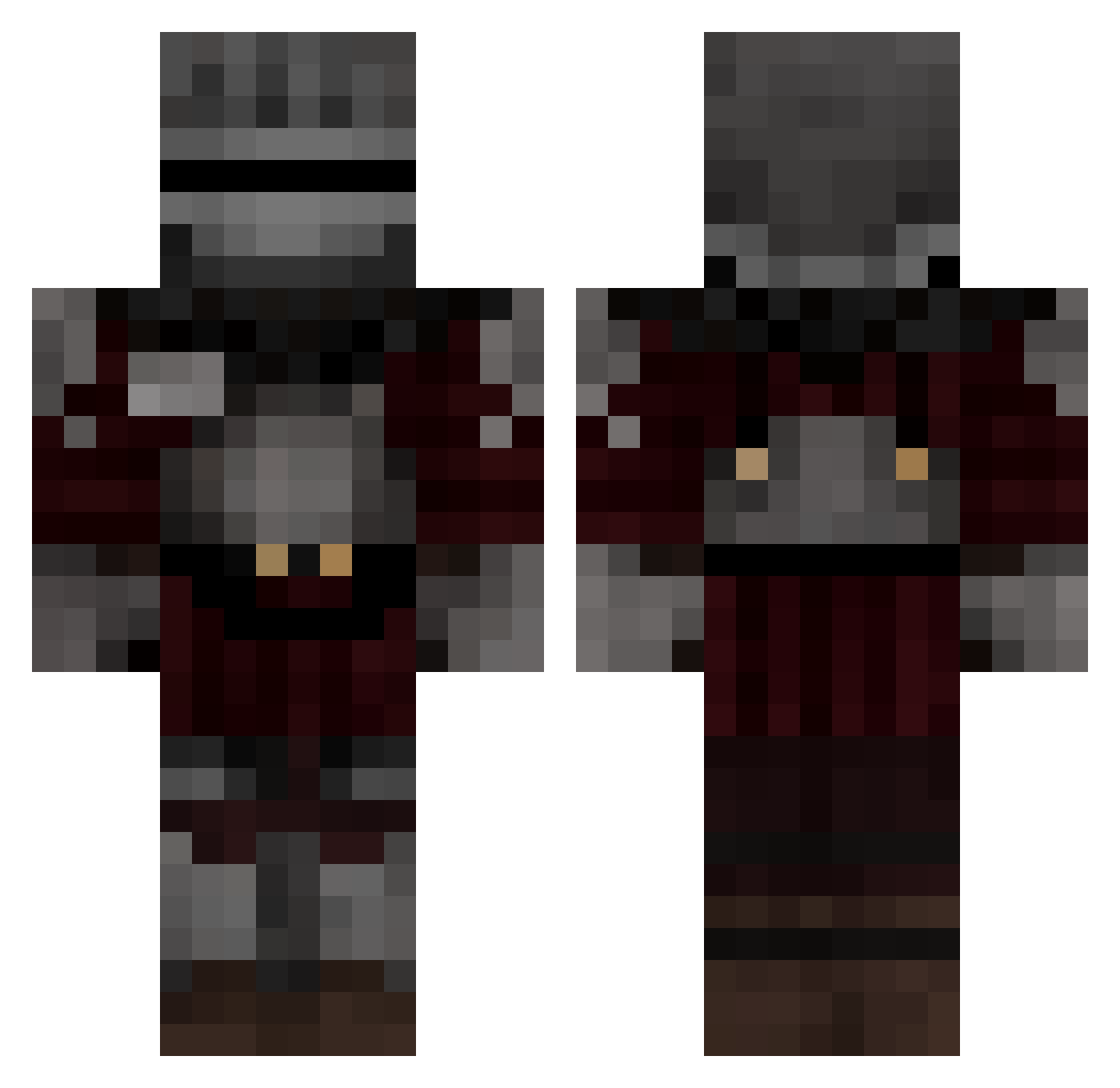 Katman7 Minecraft skin, front and back view