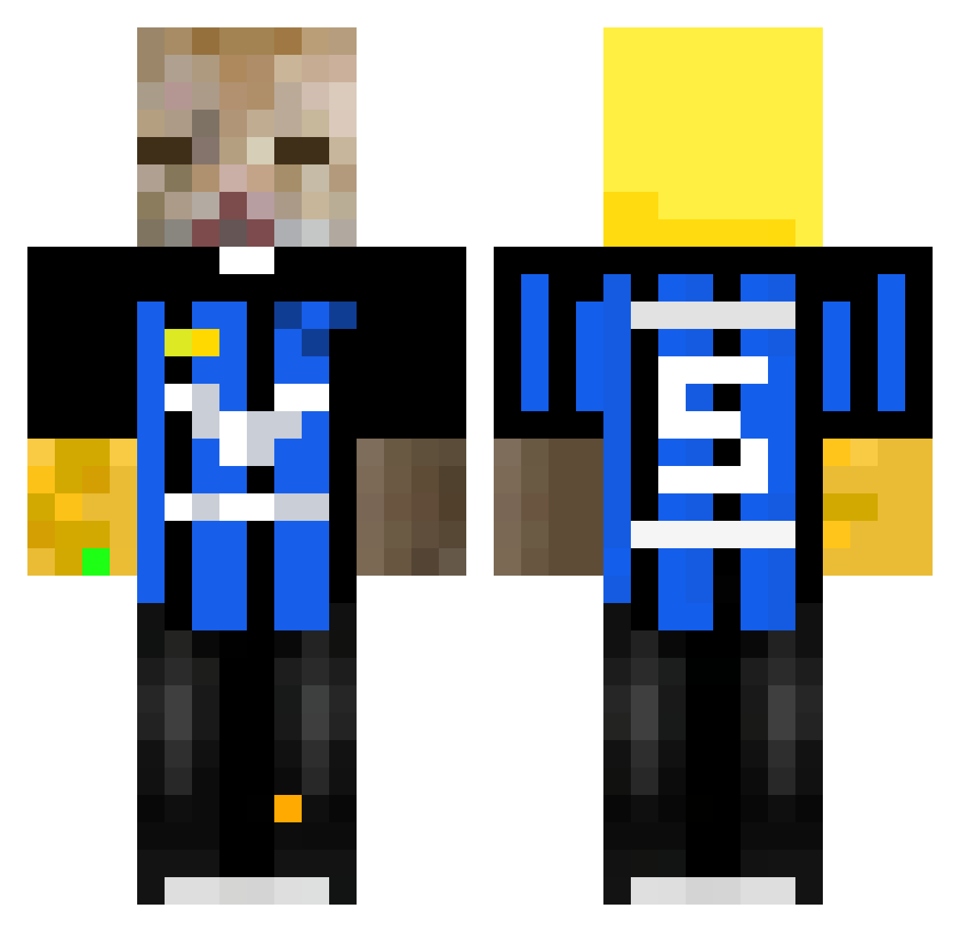 vBARF_ Minecraft skin, front and back view