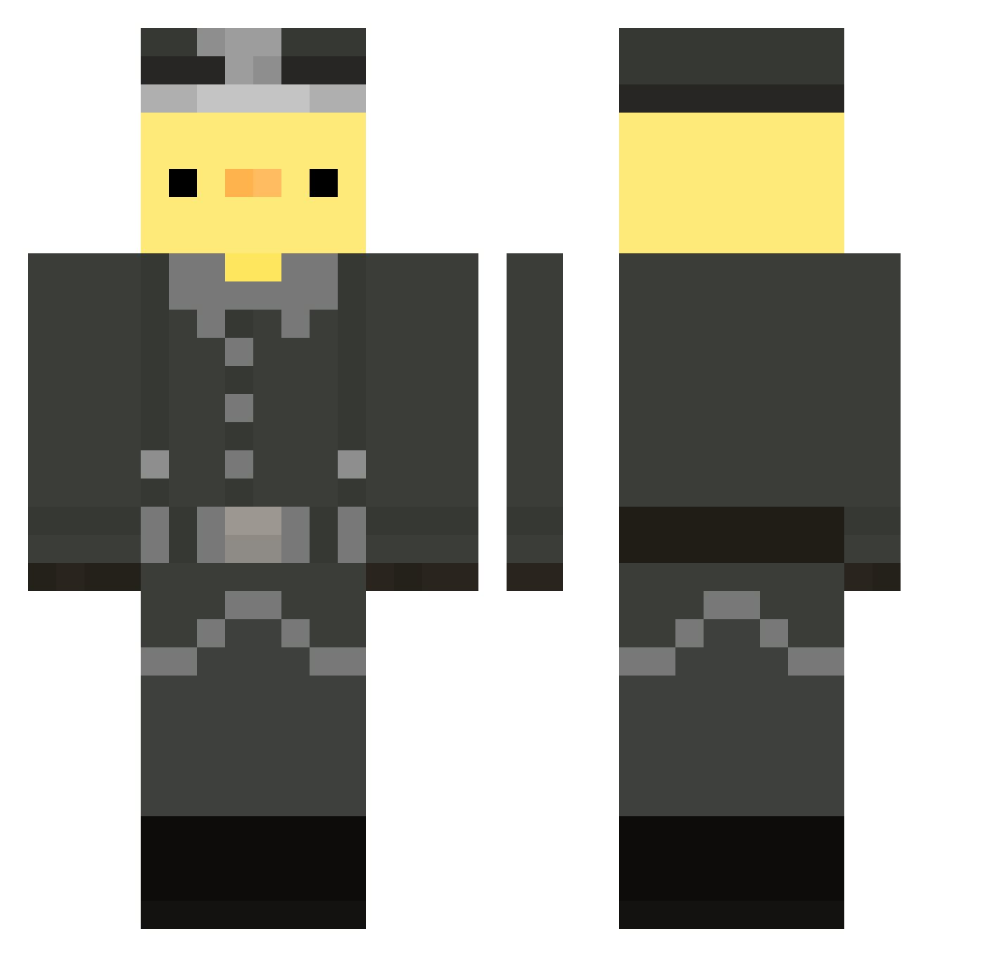 Gavcraft77 Minecraft skin, front and back view