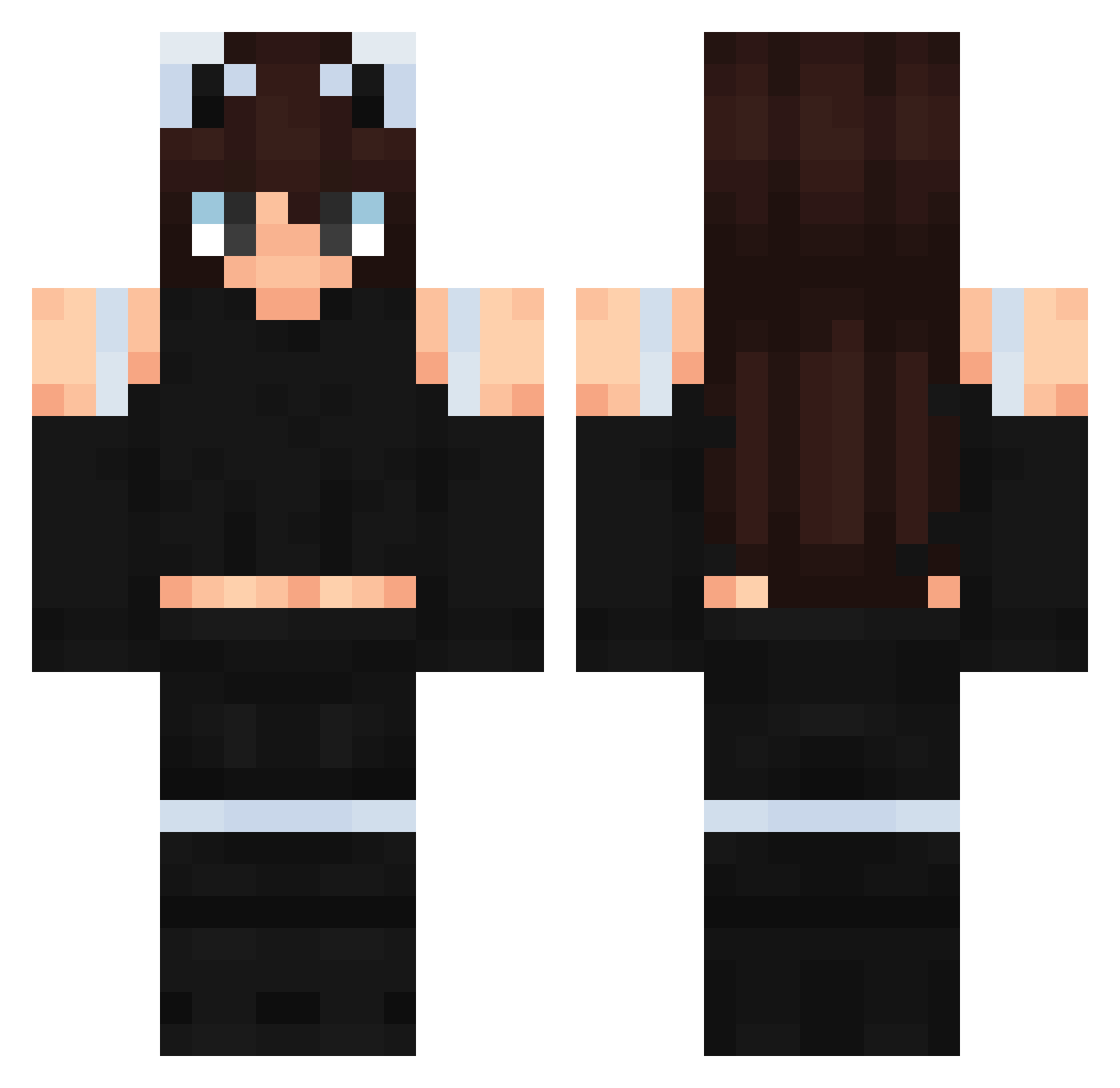 CookieTheSage Minecraft skin, front and back view