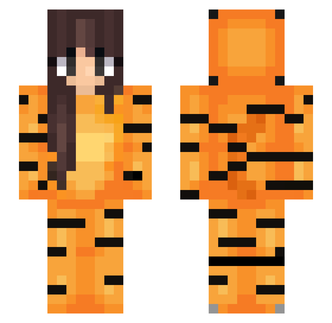 Dulcia Minecraft skin, front and back view