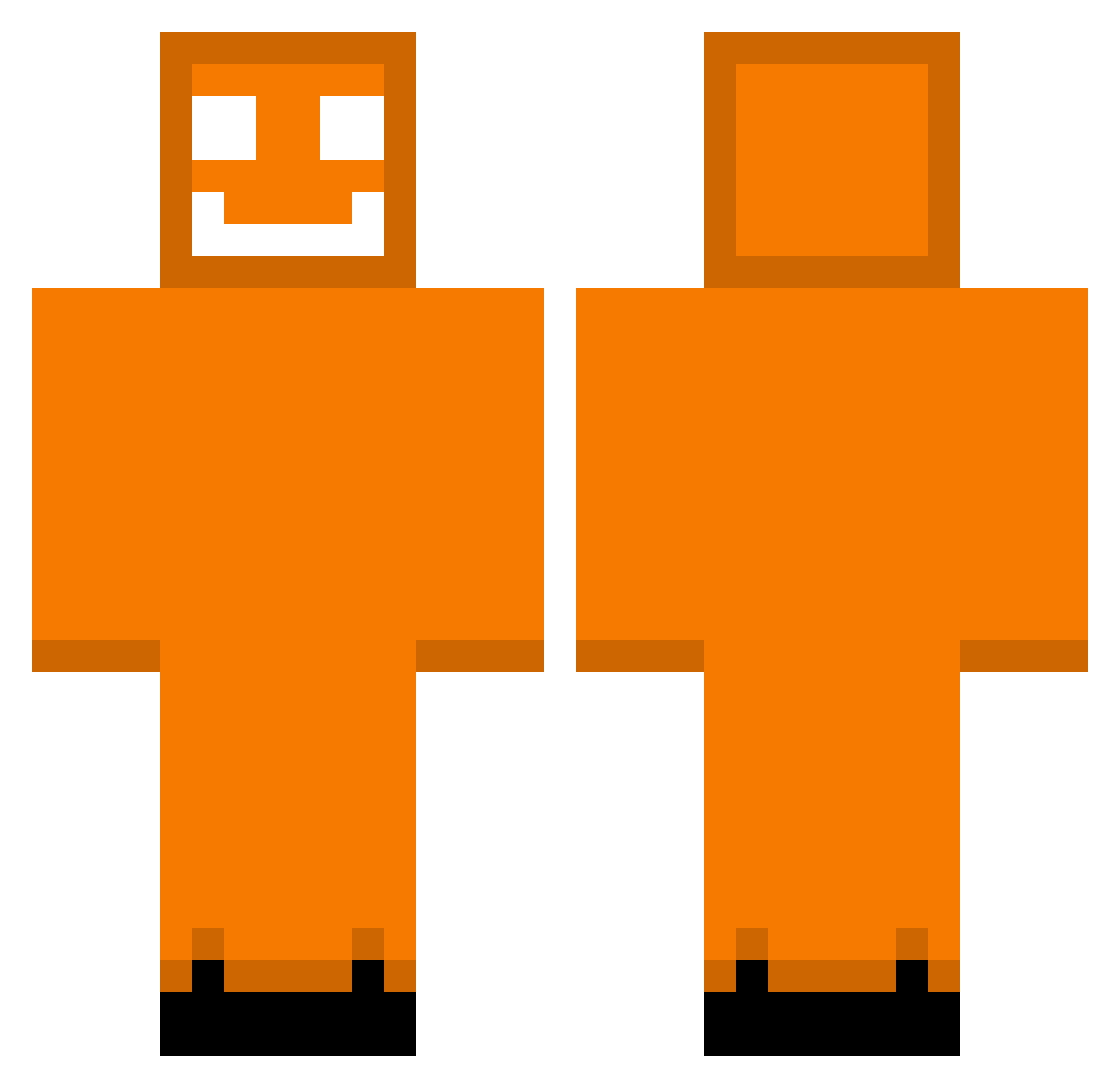 Fabiari Minecraft skin, front and back view