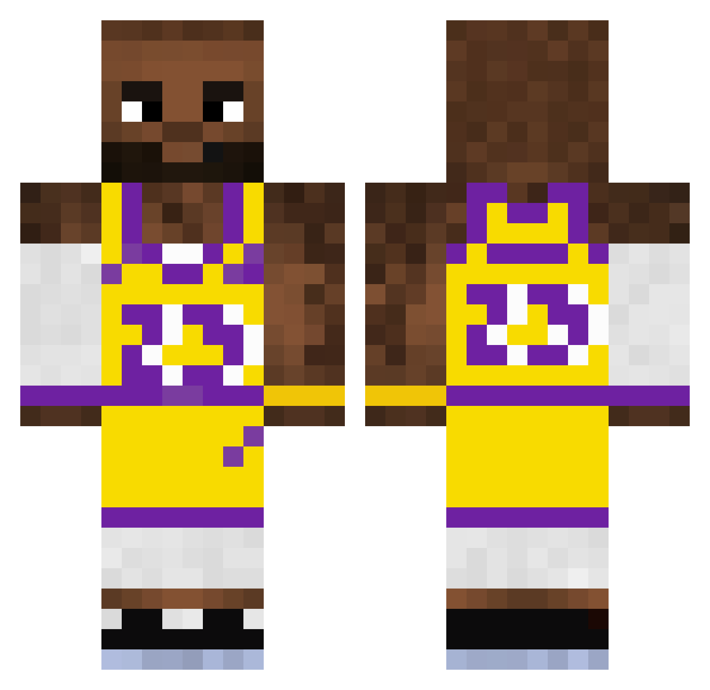 EcstaticSquash Minecraft skin, front and back view