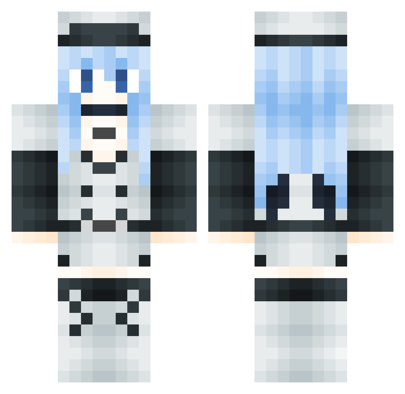 Ophis_ Minecraft skin, front and back view