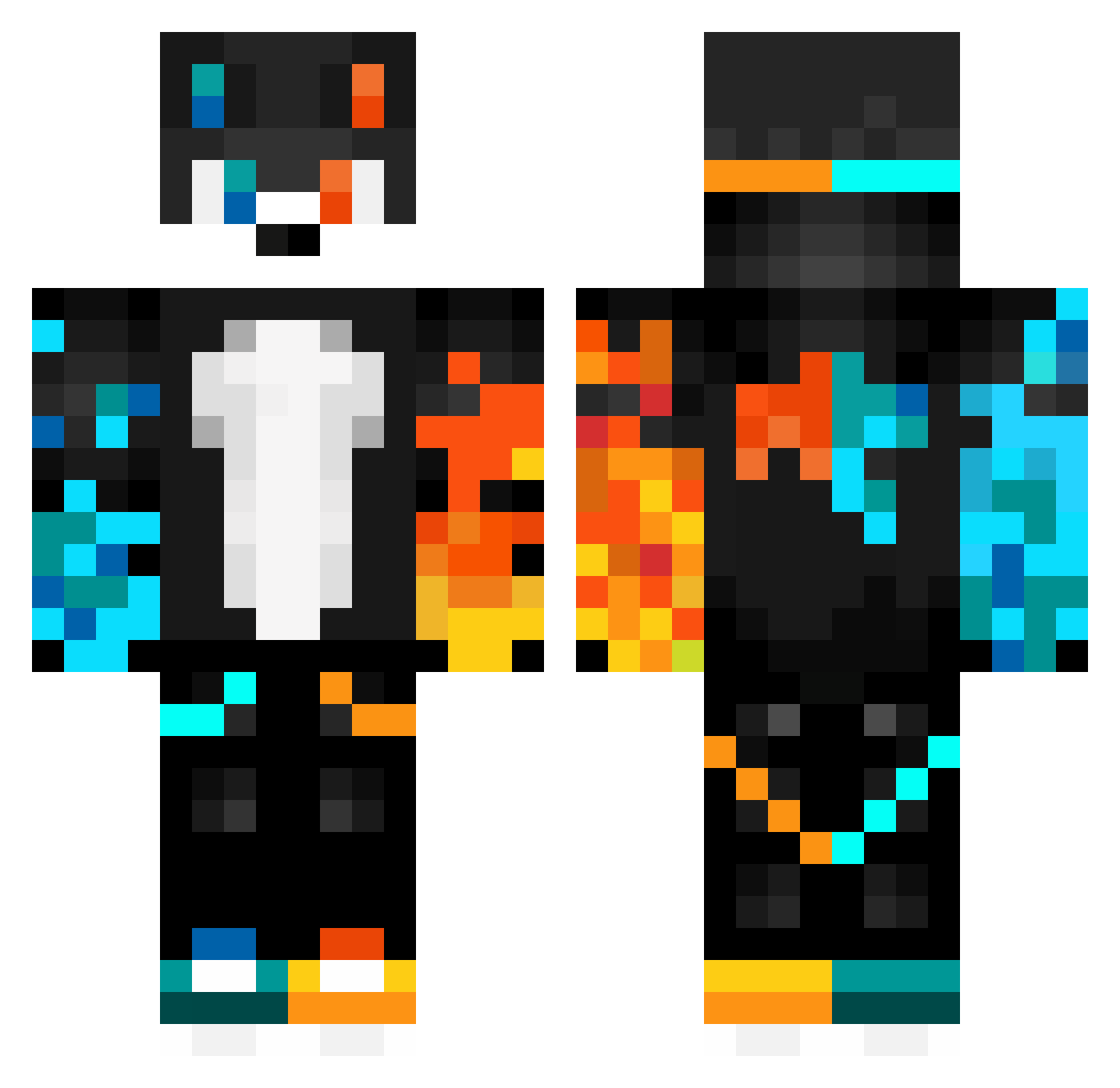 echoveonwa Minecraft skin, front and back view