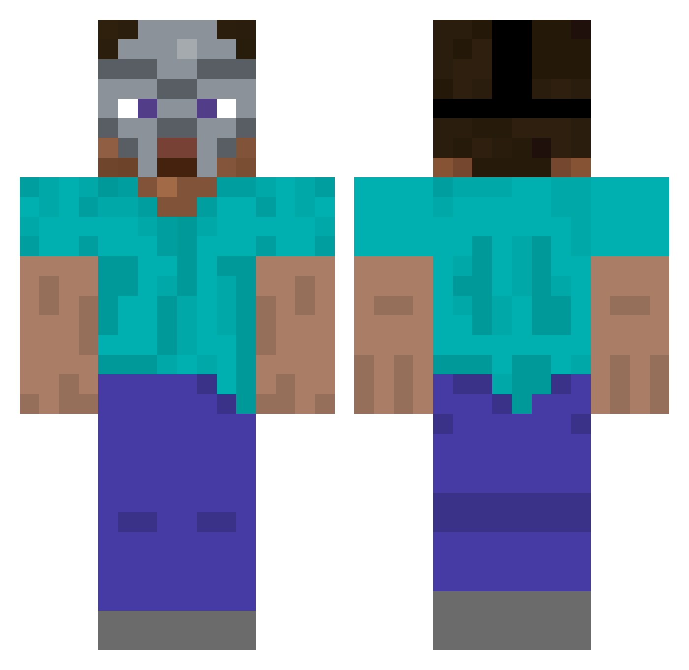 Joho1999 Minecraft skin, front and back view