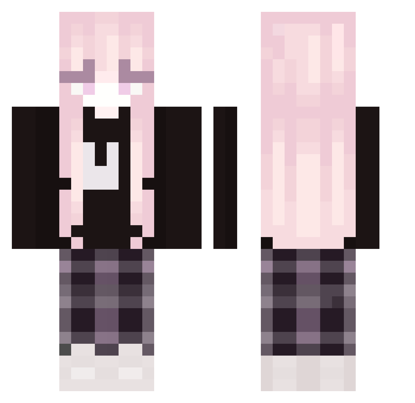 NamedPoint Minecraft skin, front and back view