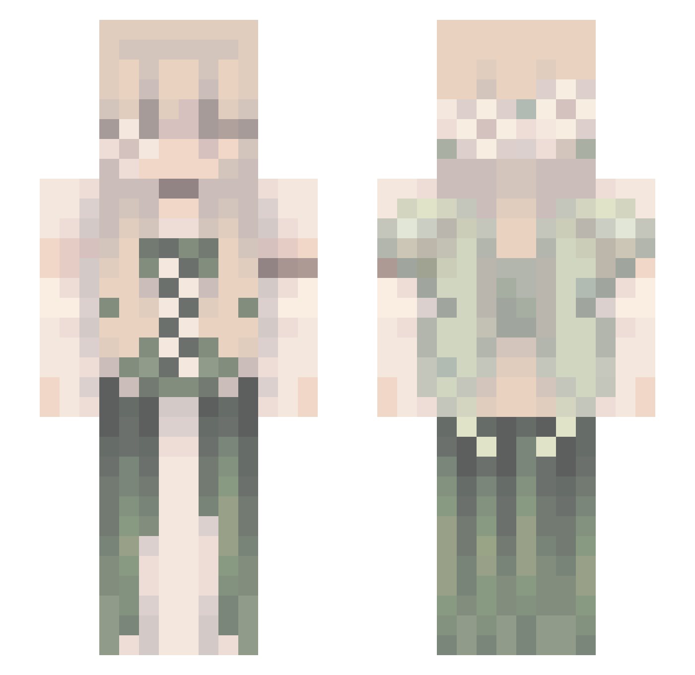 Rayalyra Minecraft skin, front and back view