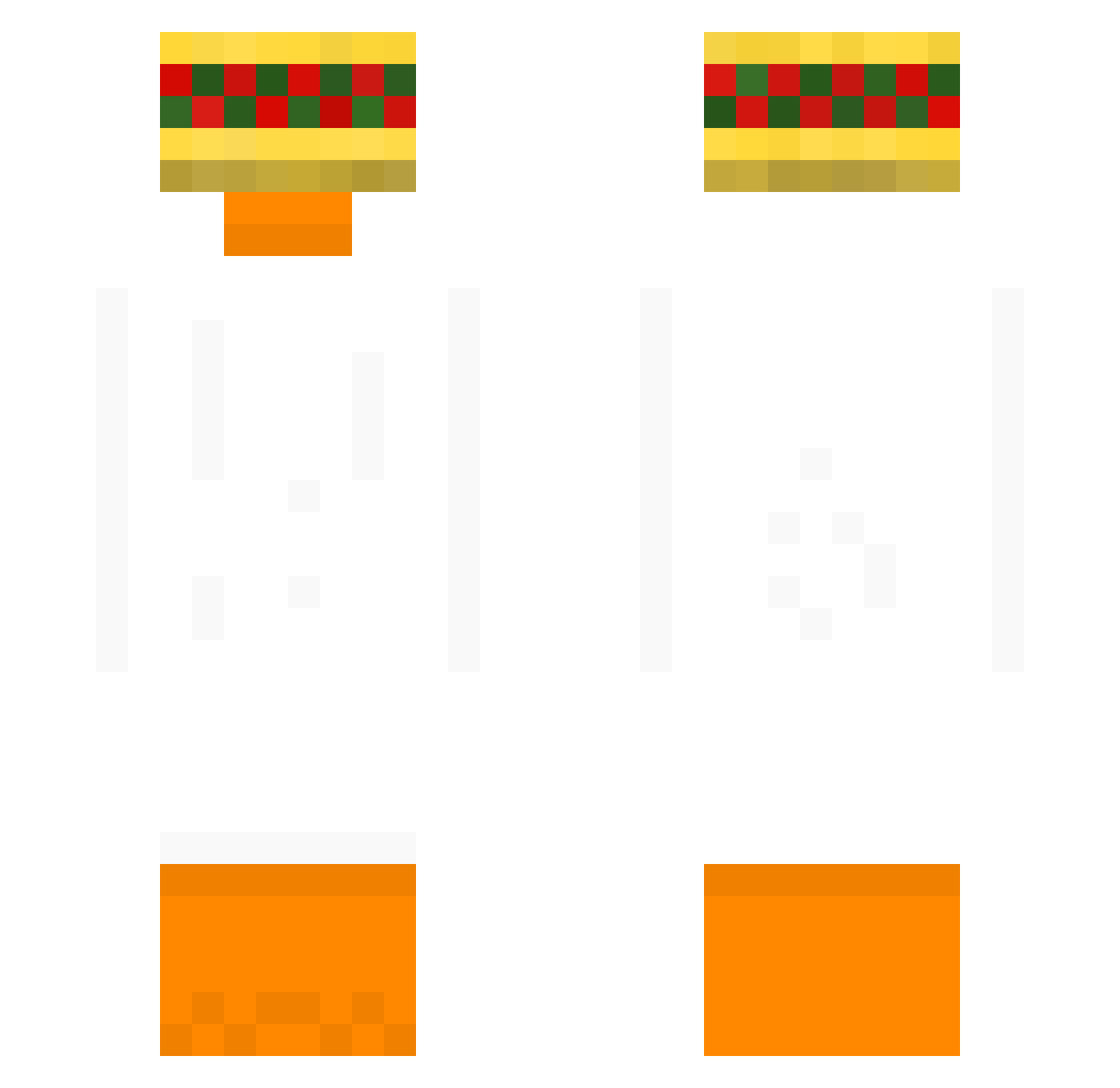 LonelyLightning Minecraft skin, front and back view